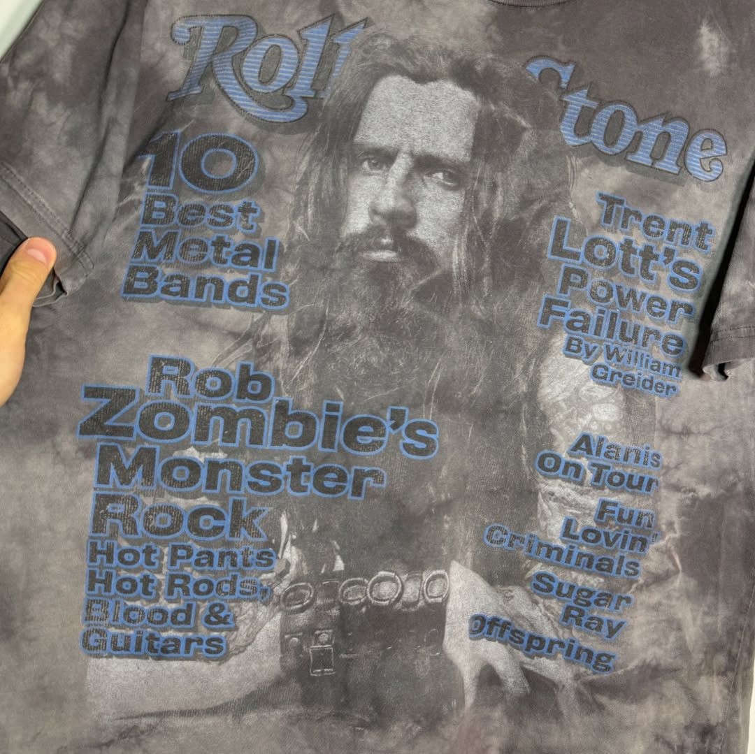 Band Tees × Vintage Rob Zombie Rolling Stone T-shirt Metal Band Tie Dye Tee L Size US L / EU 52-54 / 3 - 2 Thumbnail