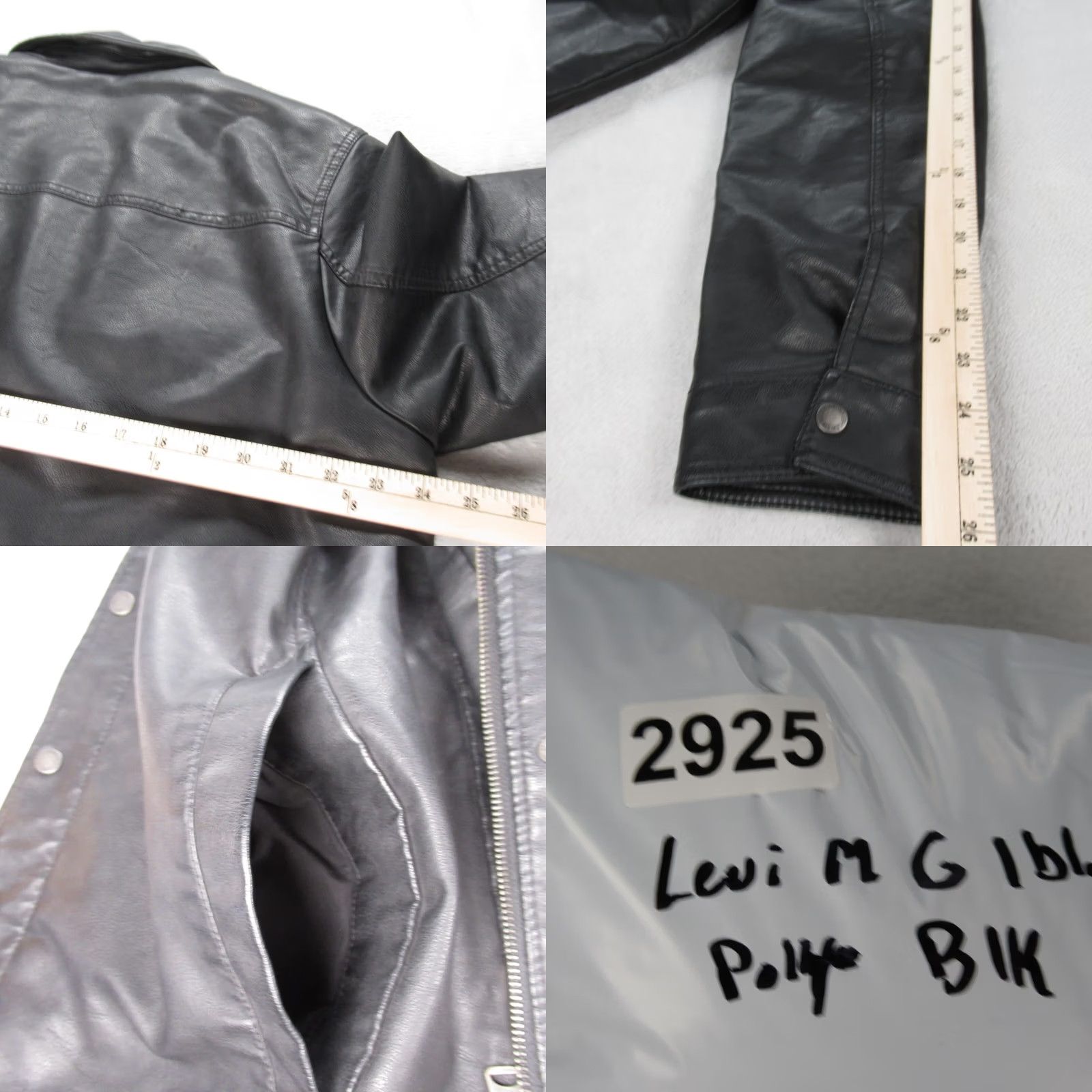 Levi's Levi's Jacket Men L Black Faux Leather Snap Zip Sherpa Lined Motorcycle Winter Casual 90s? No Vintage: No Size US L / EU 52-54 / 3 - 10 Thumbnail