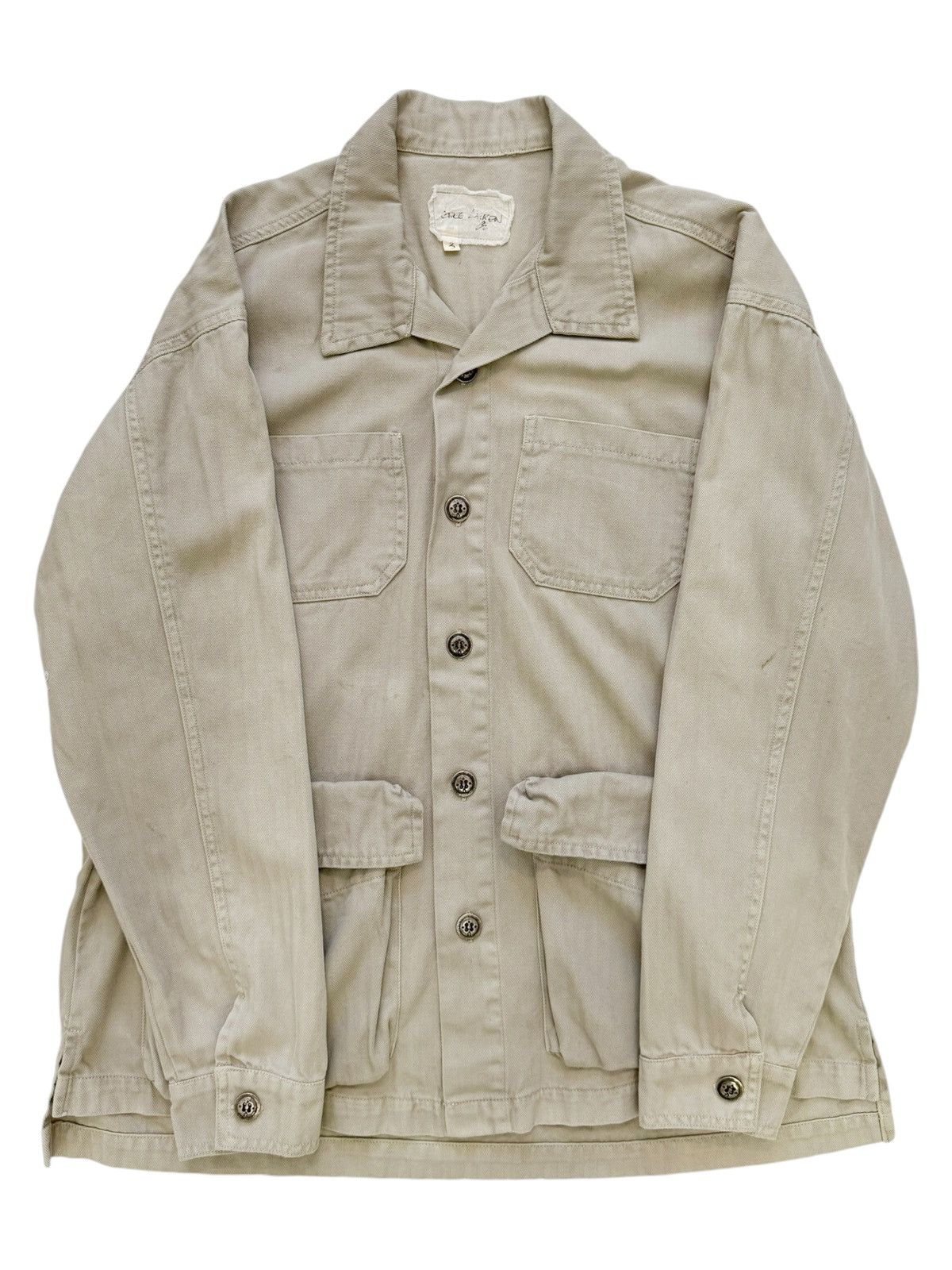 Greg Lauren Herringbone Silk Work Cargo Jacket Size US L / EU 52-54 / 3 - 5 Thumbnail