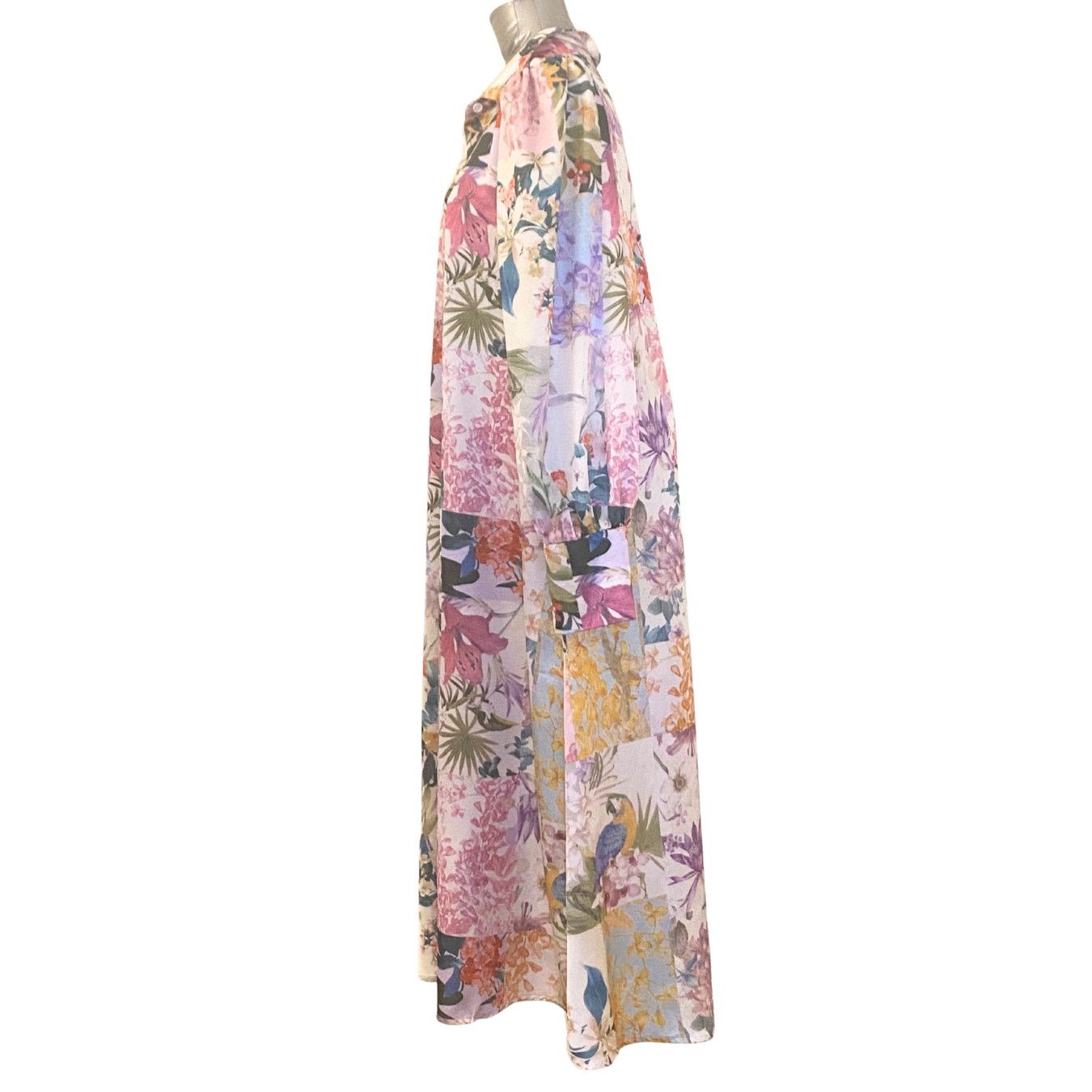 Other Floral Patchwork Button-Up Shirt Dress Size L / US 10 / IT 46 - 3 Thumbnail