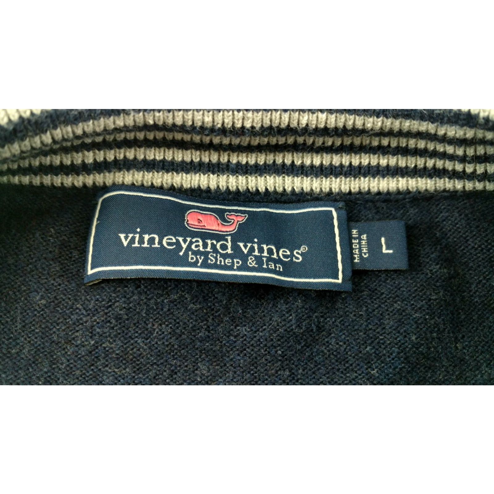 Vineyard Vines Vineyard Vines Men's L 1/4 Zip Sweater Blue Long Sleeve Size US L / EU 52-54 / 3 - 8 Thumbnail