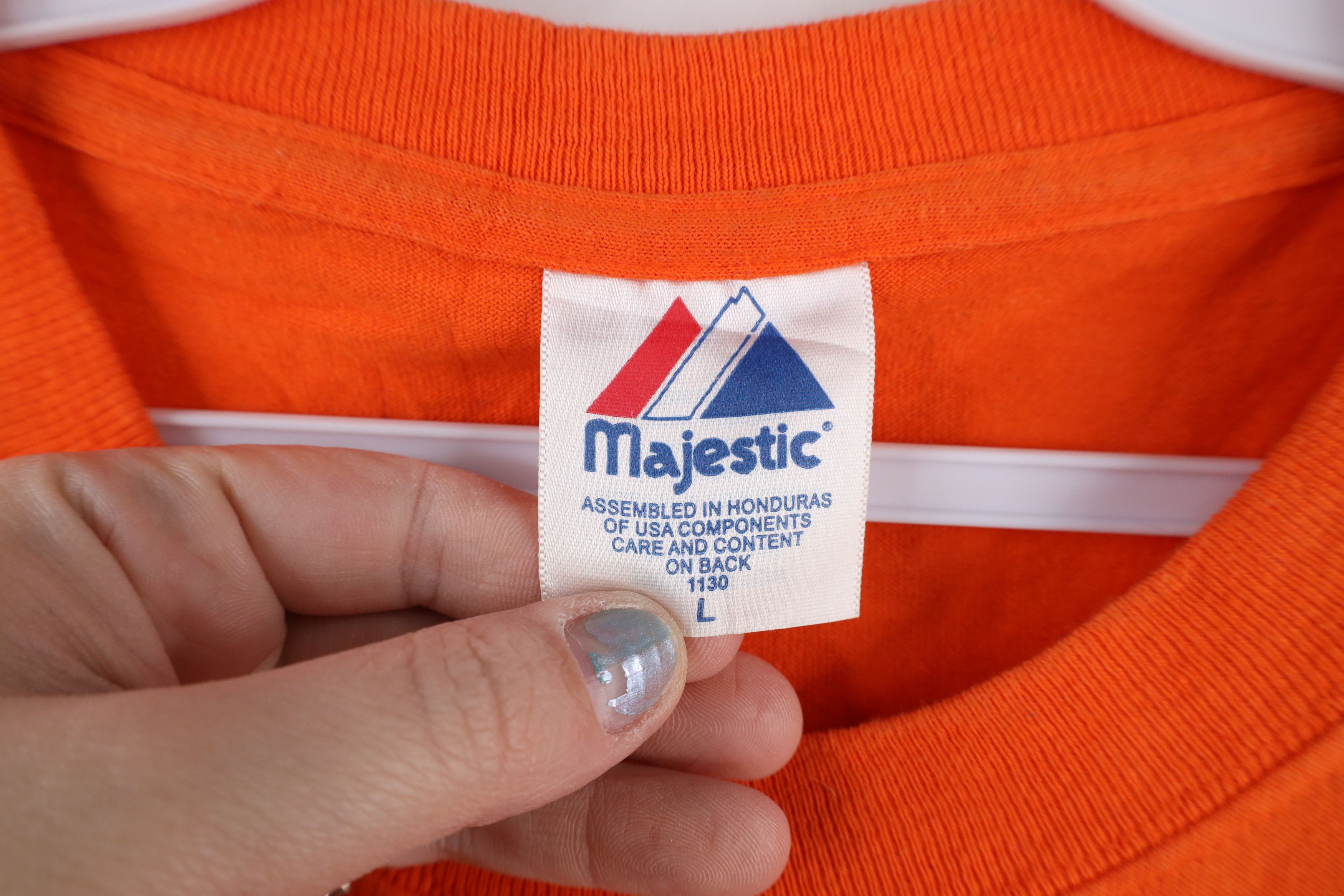 Majestic Vintage Majestic Baltimore Orioles Baseball T-Shirt Orange Size US L / EU 52-54 / 3 - 6 Thumbnail
