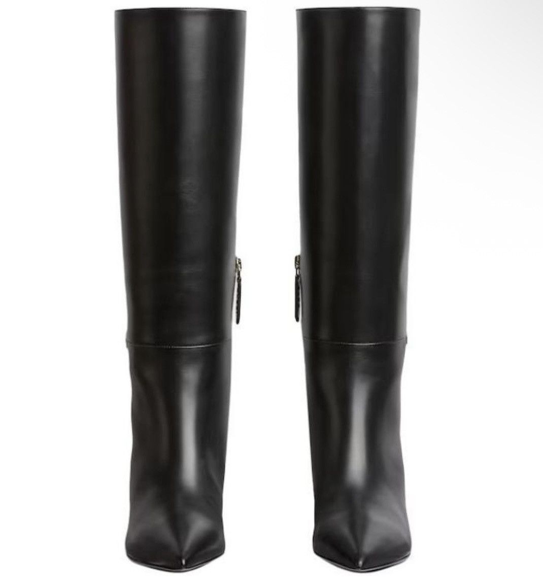 Gucci Gucci Signoria Black Leather Knee-High Boots 4.5cm Size US 6 / IT 36 - 5 Thumbnail