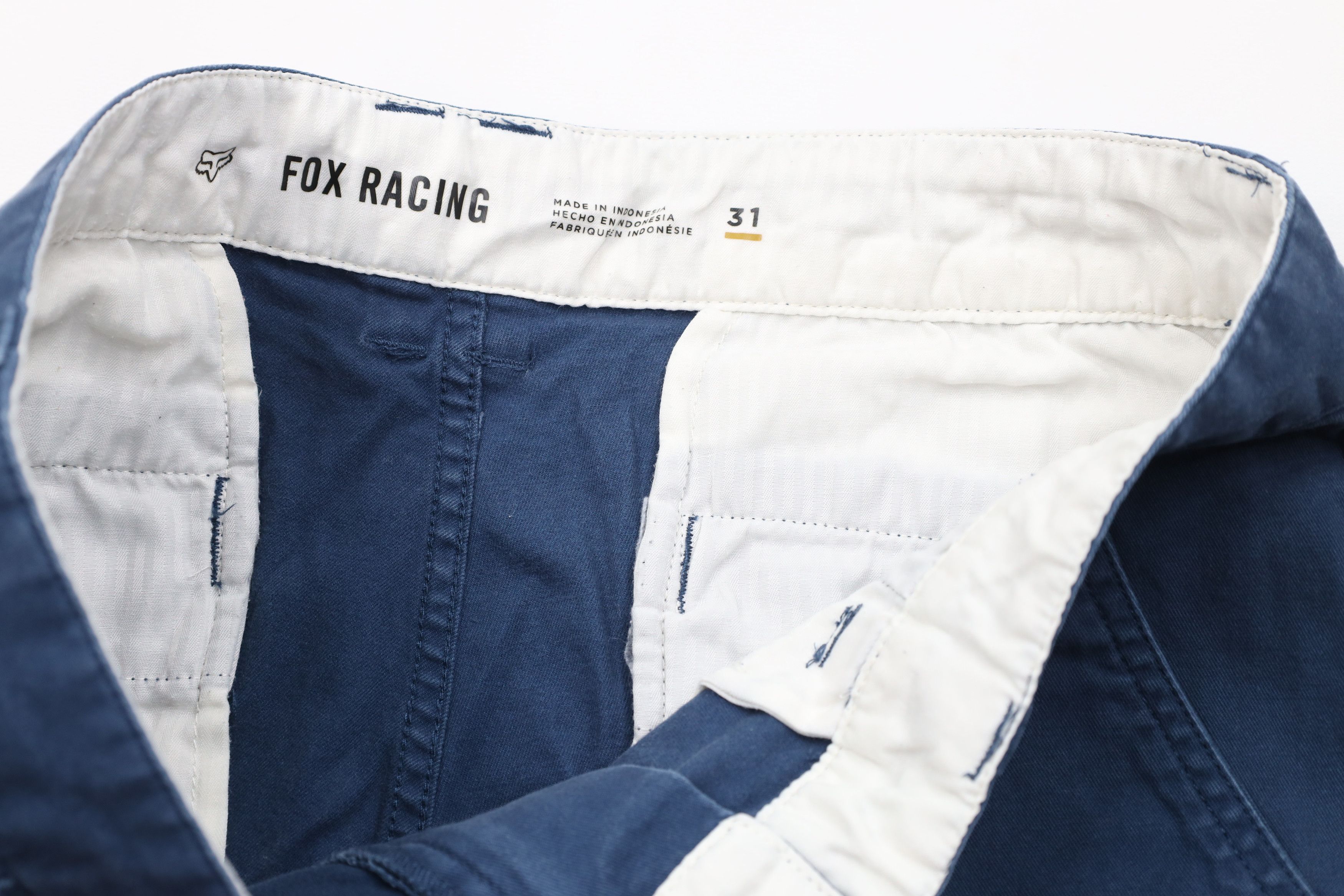 Fox Racing Vintage Y2K Fox Racing Knee Motocross Chino Shorts Blue Size US 31 - 7 Thumbnail