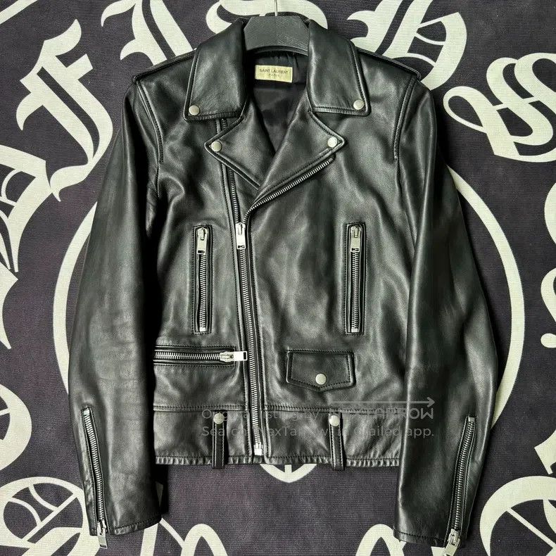 Saint Laurent Paris Saint Laurent Paris Lamb Leather Motorcycle Jacket Size US S / EU 44-46 / 1 - 1 Thumbnail