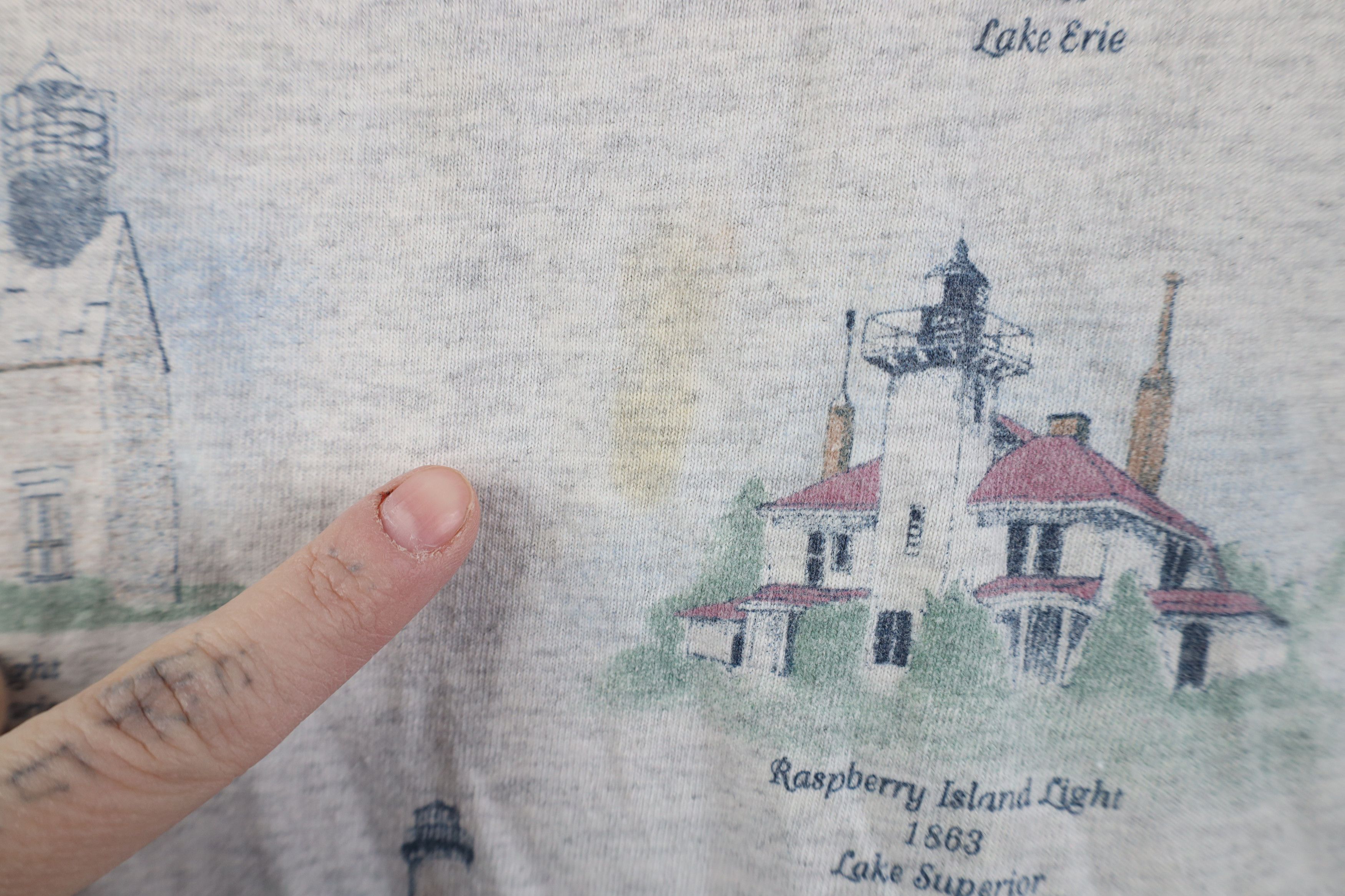 Vintage Vintage 90s Streetwear Lighthouse All Over Print T-Shirt USA Size M / US 6-8 / IT 42-44 - 4 Thumbnail
