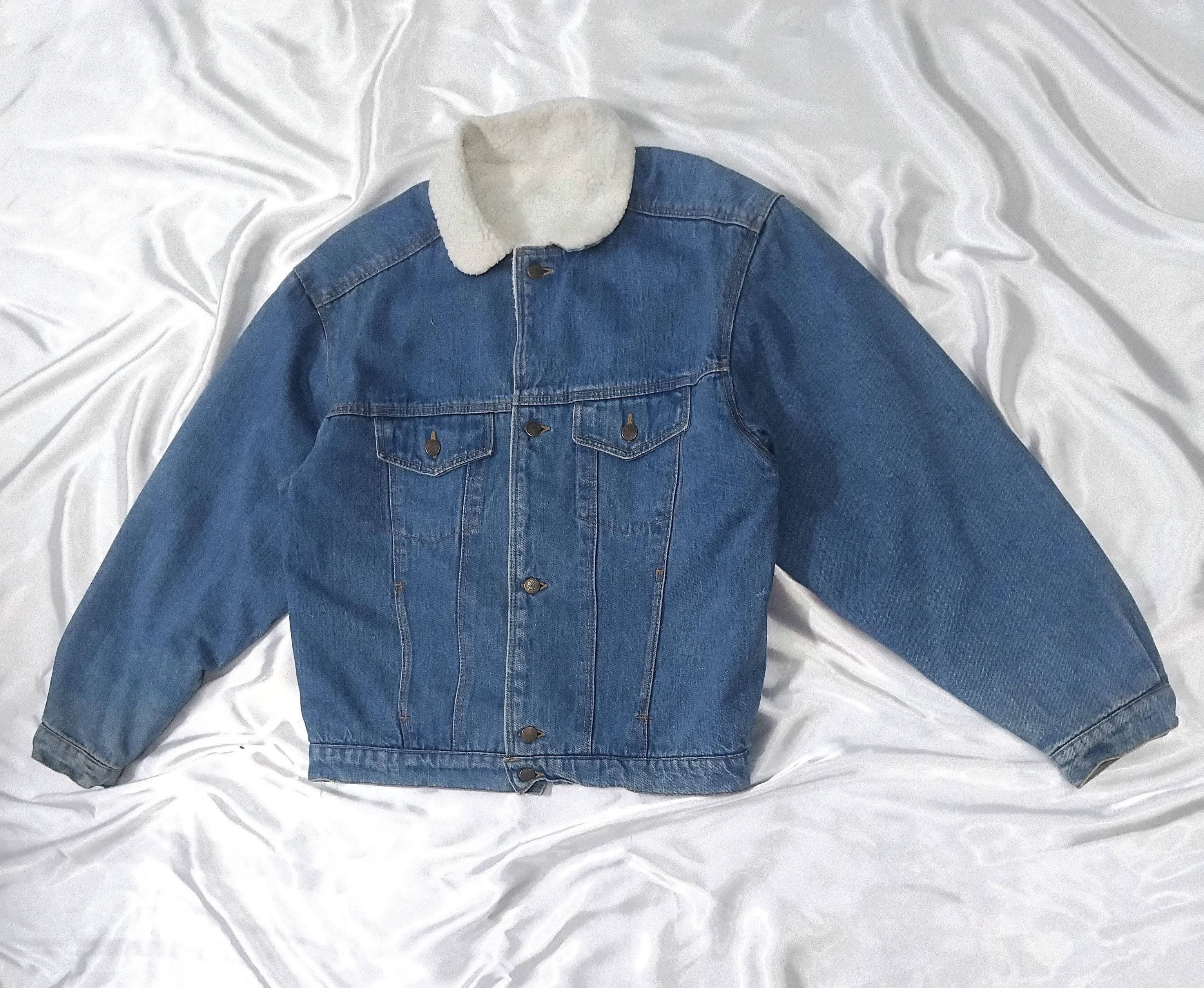 Japanese Brand Blue Colour unnamed Made in ITALY Sherpa Denim Jacket Size US L / EU 52-54 / 3 - 3 Thumbnail
