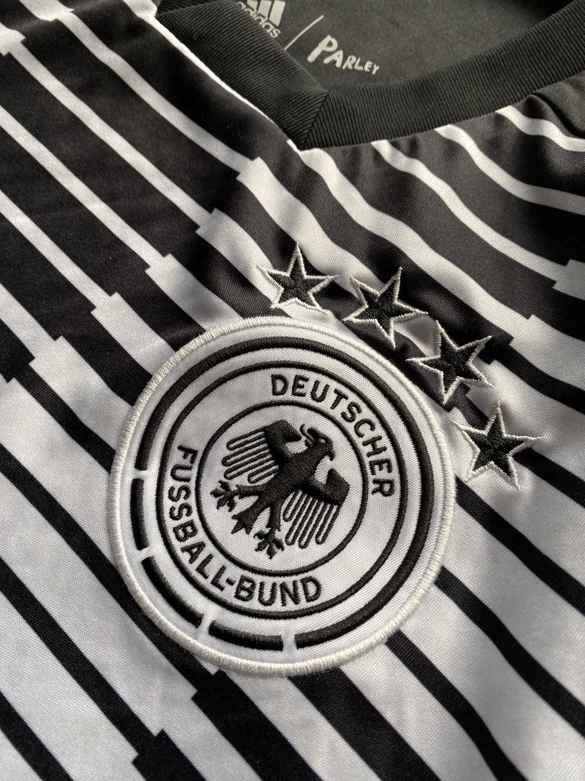 Adidas Vintage Adidas Parley Germany Deutscher Soccer Jersey Size US S / EU 44-46 / 1 - 5 Thumbnail
