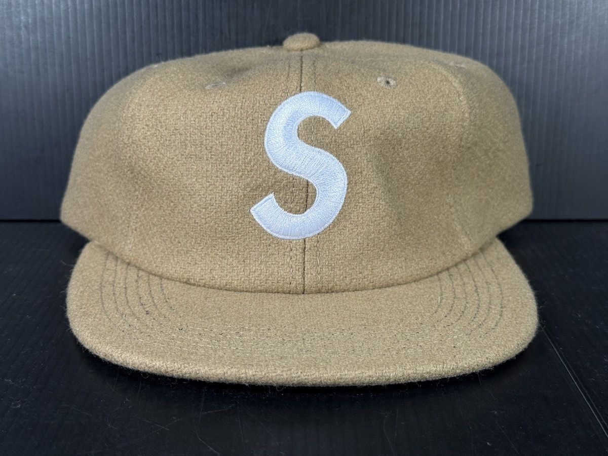 Supreme SUPREME FW15 S LOGO WOOL TAN STRAPBACK 6-PANEL HAT BNWT Size ONE SIZE - 1 Thumbnail