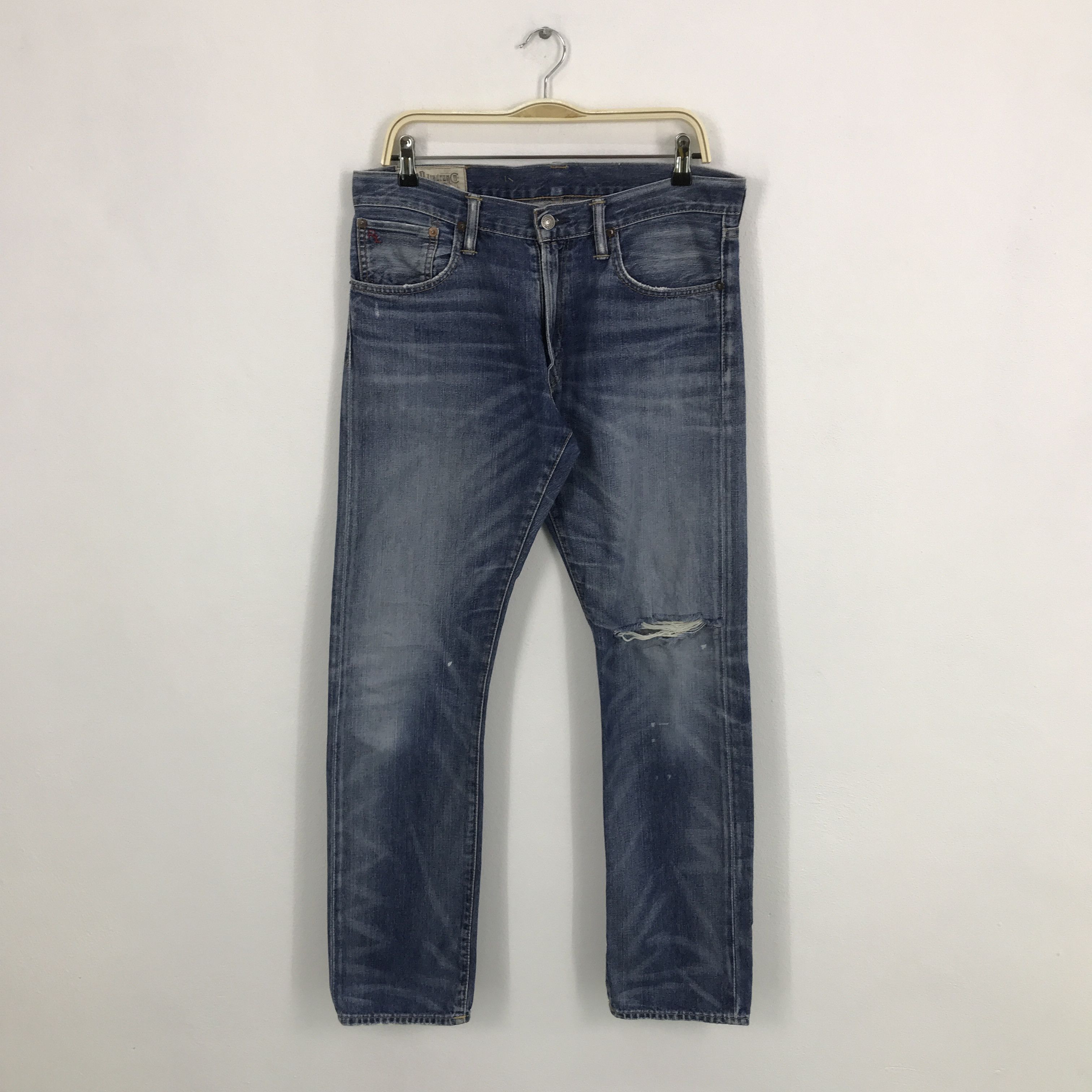 Polo Ralph Lauren Vtg Polo ralph lauren distressed light Denim jeans Size US 32 / EU 48 - 1 Thumbnail