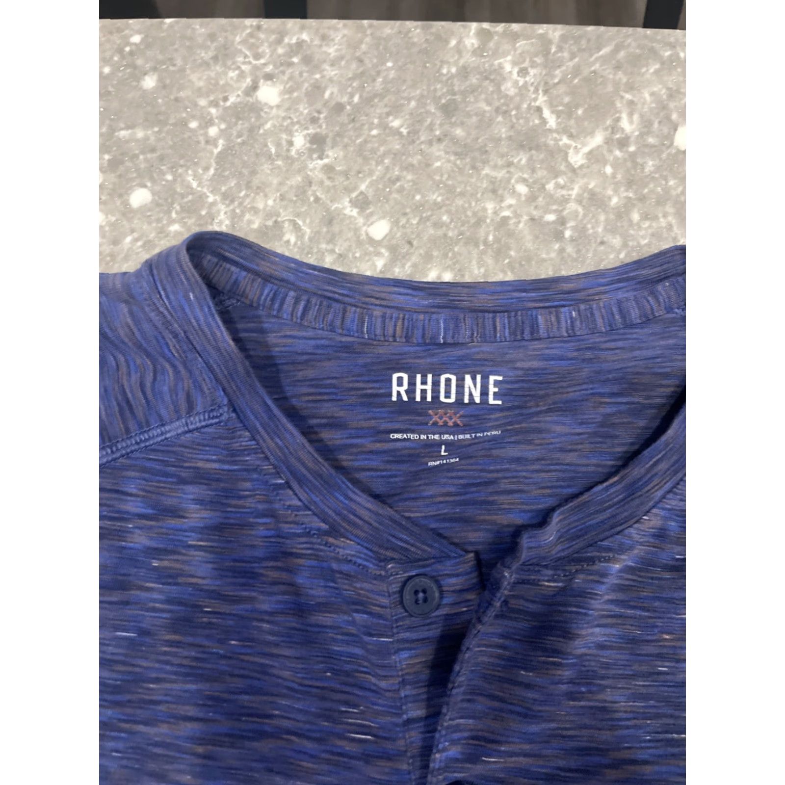 Rhone Rhone Shirt Mens L Purple Henley Short Sleeve Performance Casual Athleisure Size US L / EU 52-54 / 3 - 3 Thumbnail