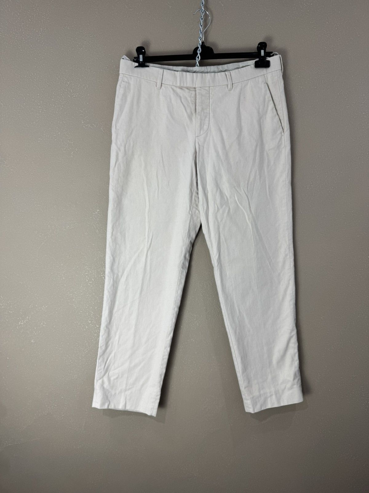 Helmut Lang HELMUT LANG Button Chinos pants light cream white Size US 36 / EU 52 - 1 Thumbnail
