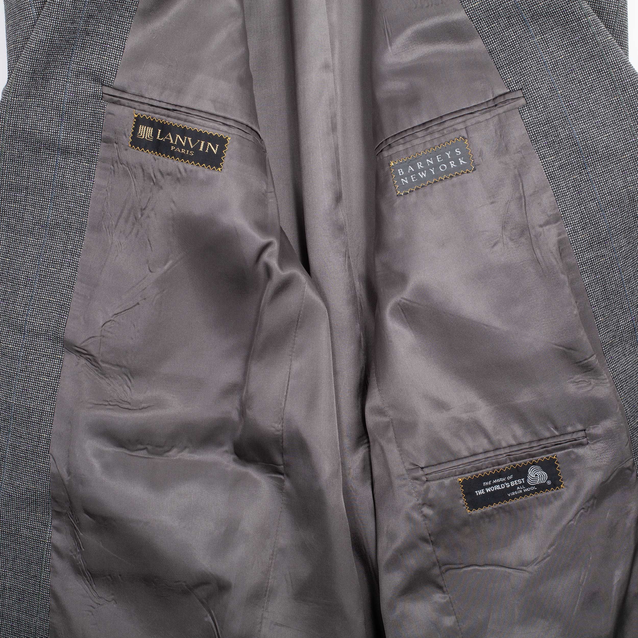 Lanvin Vintage Lanvin Blazer Gray Nailhead Wool Size 42R - 7 Thumbnail