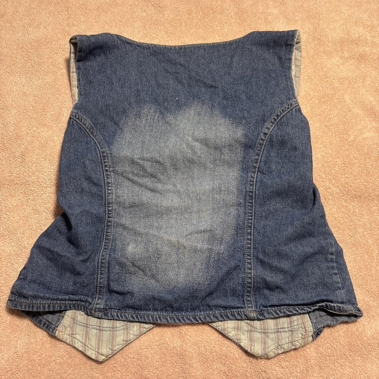 At Last & Co y2k vintage denim button up vest Size L / US 10 / IT 46 - 6 Thumbnail