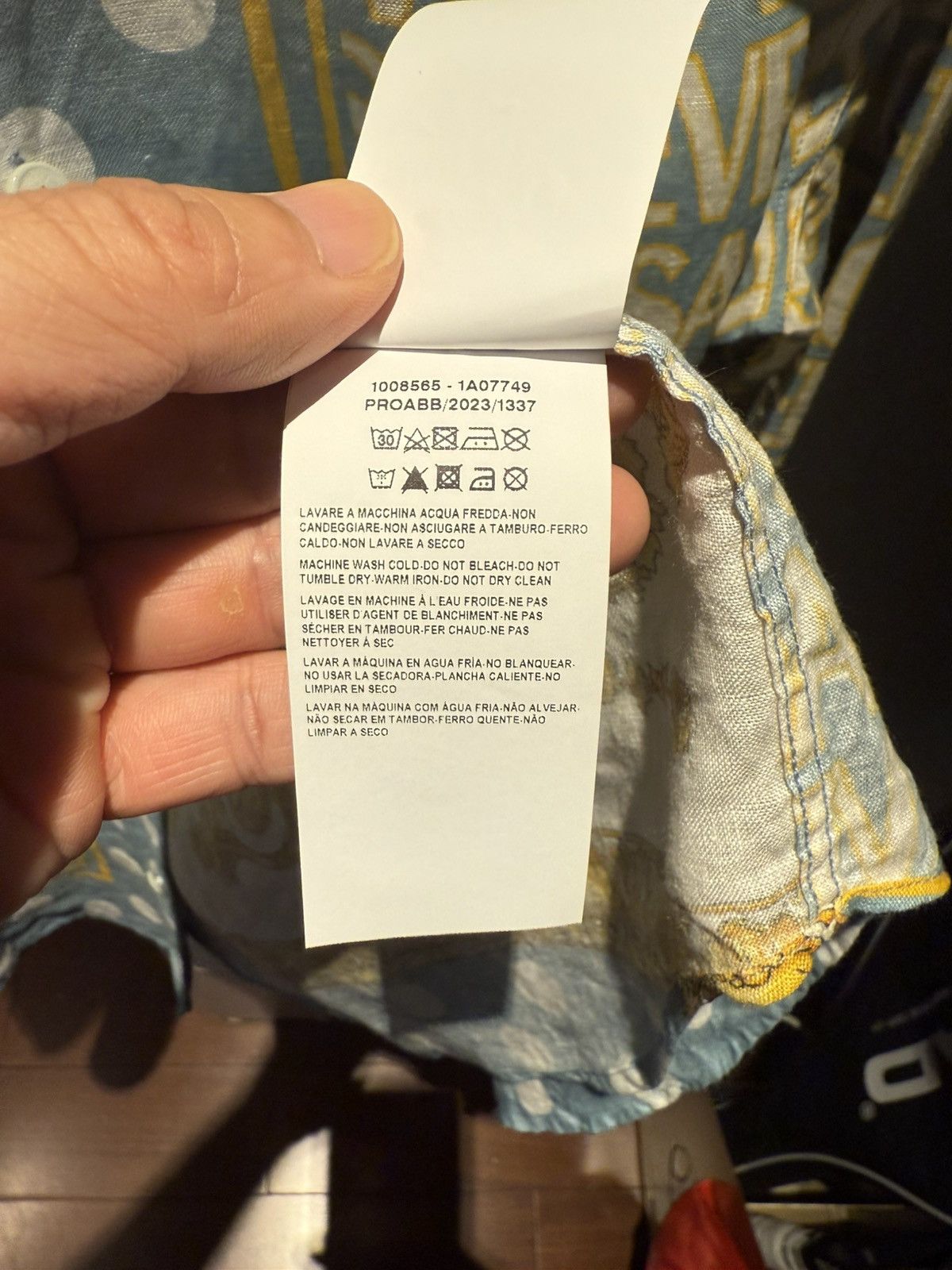 Versace polka dot Versace logo all over Baroque print.linen shirt Size US S / EU 44-46 / 1 - 18 Thumbnail