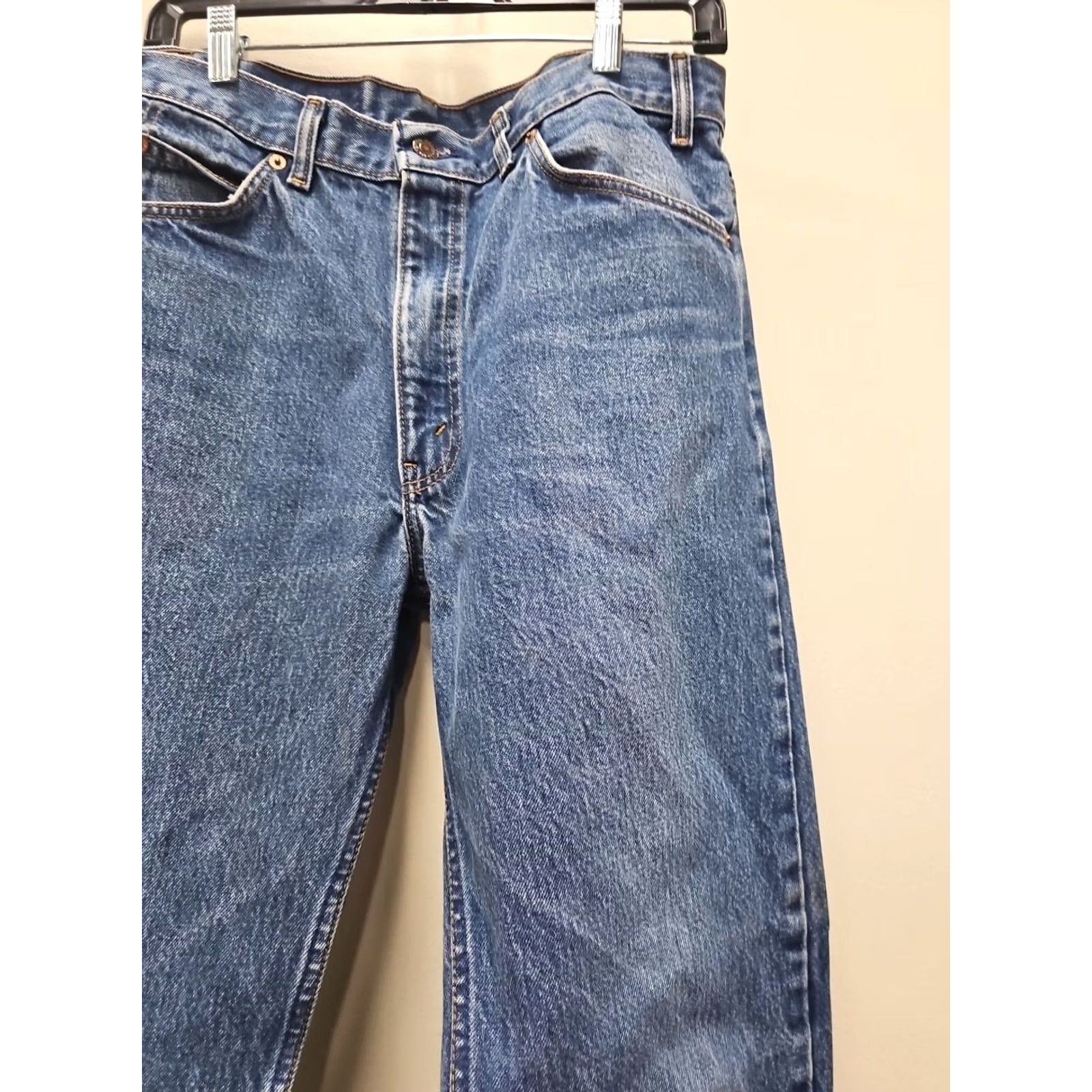Levi's VINTAGE Levi's 505 Jeans Men 34x29 Blue Denim Regular Fit Straight 90s Mens Worldwide Size US 34 / EU 50 - 4 Thumbnail