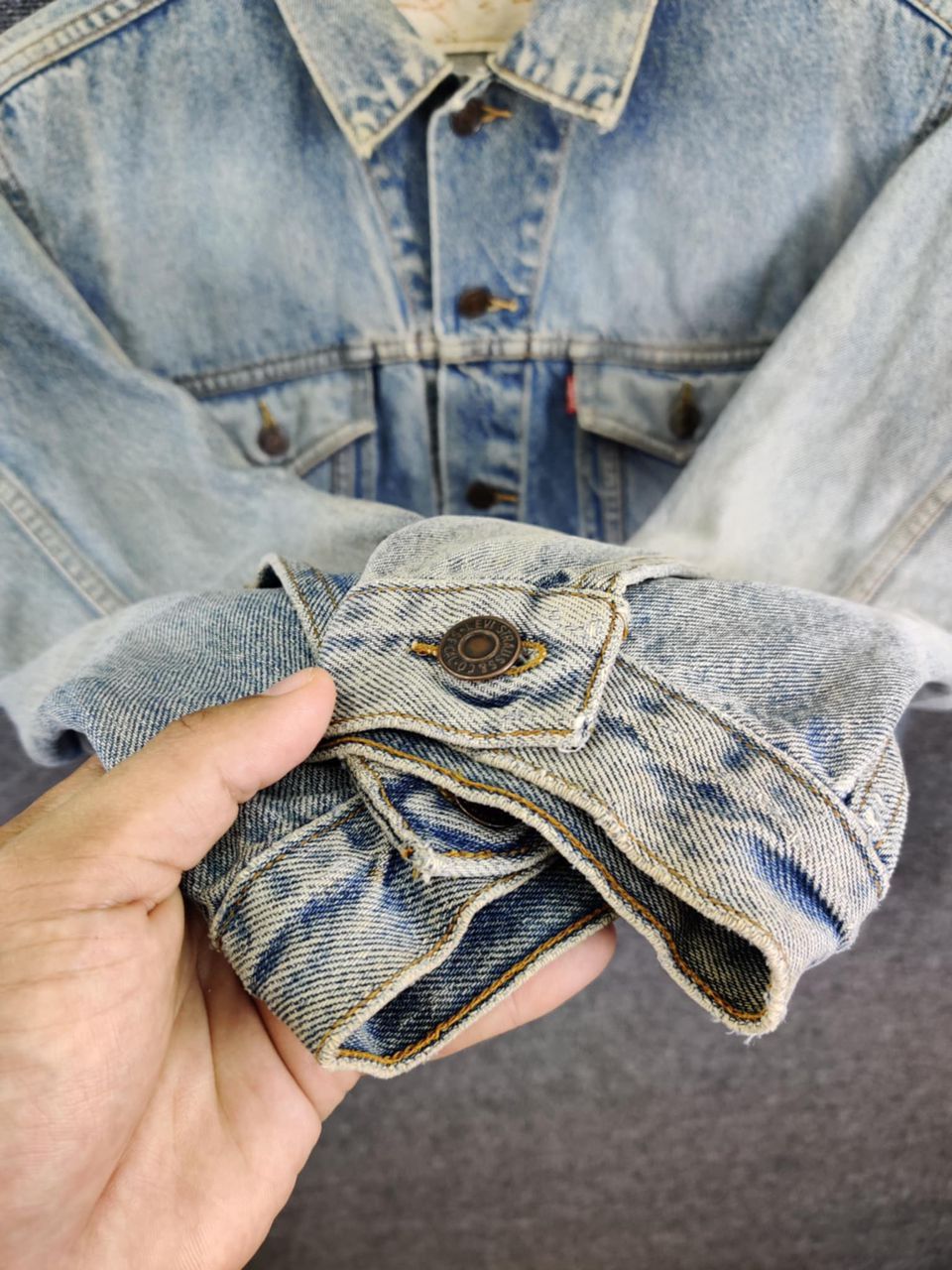 Levi's Vintage 90s Levis Denim Trucker Wash Jacket Size US M / EU 48-50 / 2 - 11 Thumbnail