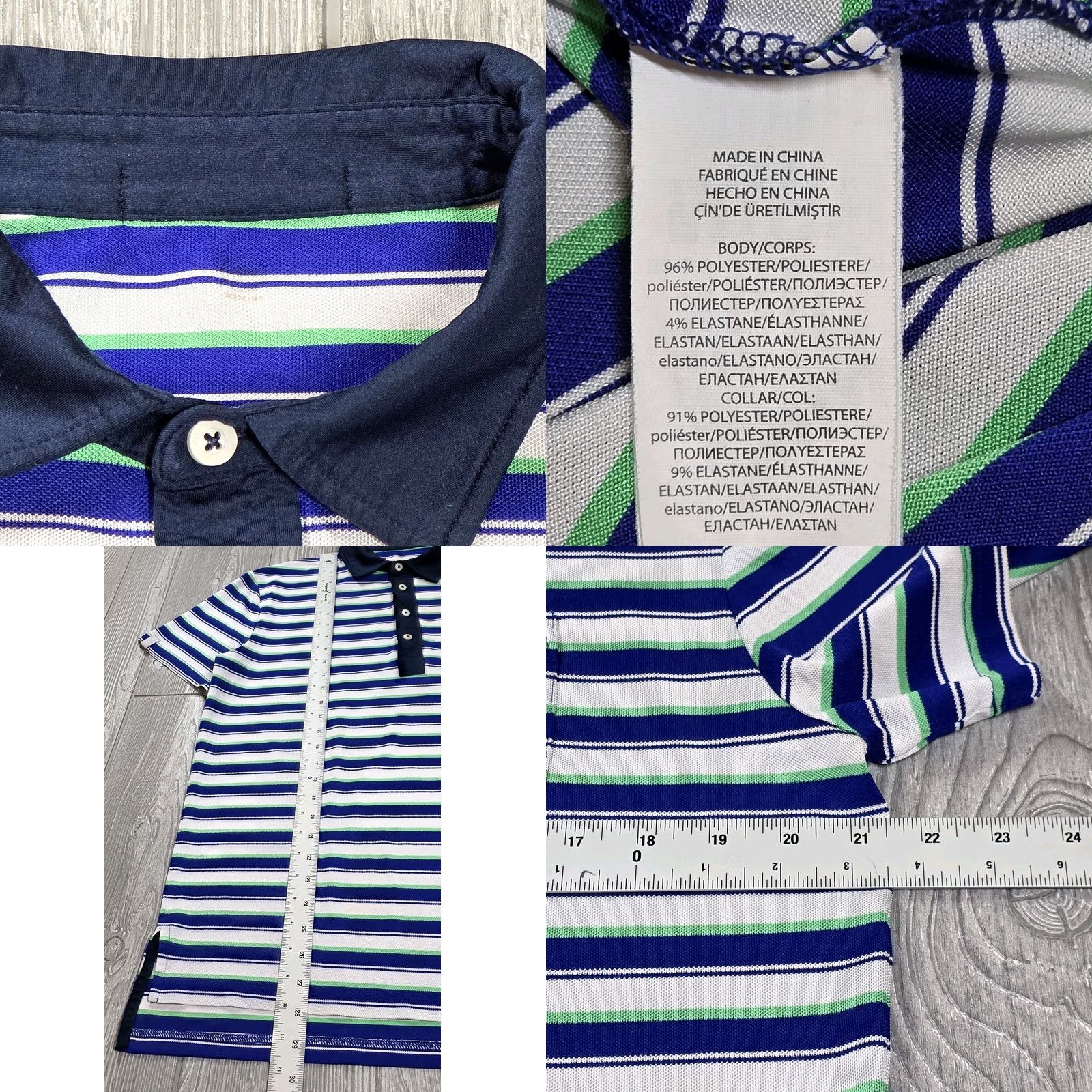 RLX Ralph Lauren RLX Polo Golf Shirt Men M Blue Green Short Sleeve Pique Polo Shirt Multicolor Victory Striped Logo 3 Tree 90s Theme Golf RLX Ralph Lauren Size US M / EU 48-50 / 2 - 8 Thumbnail