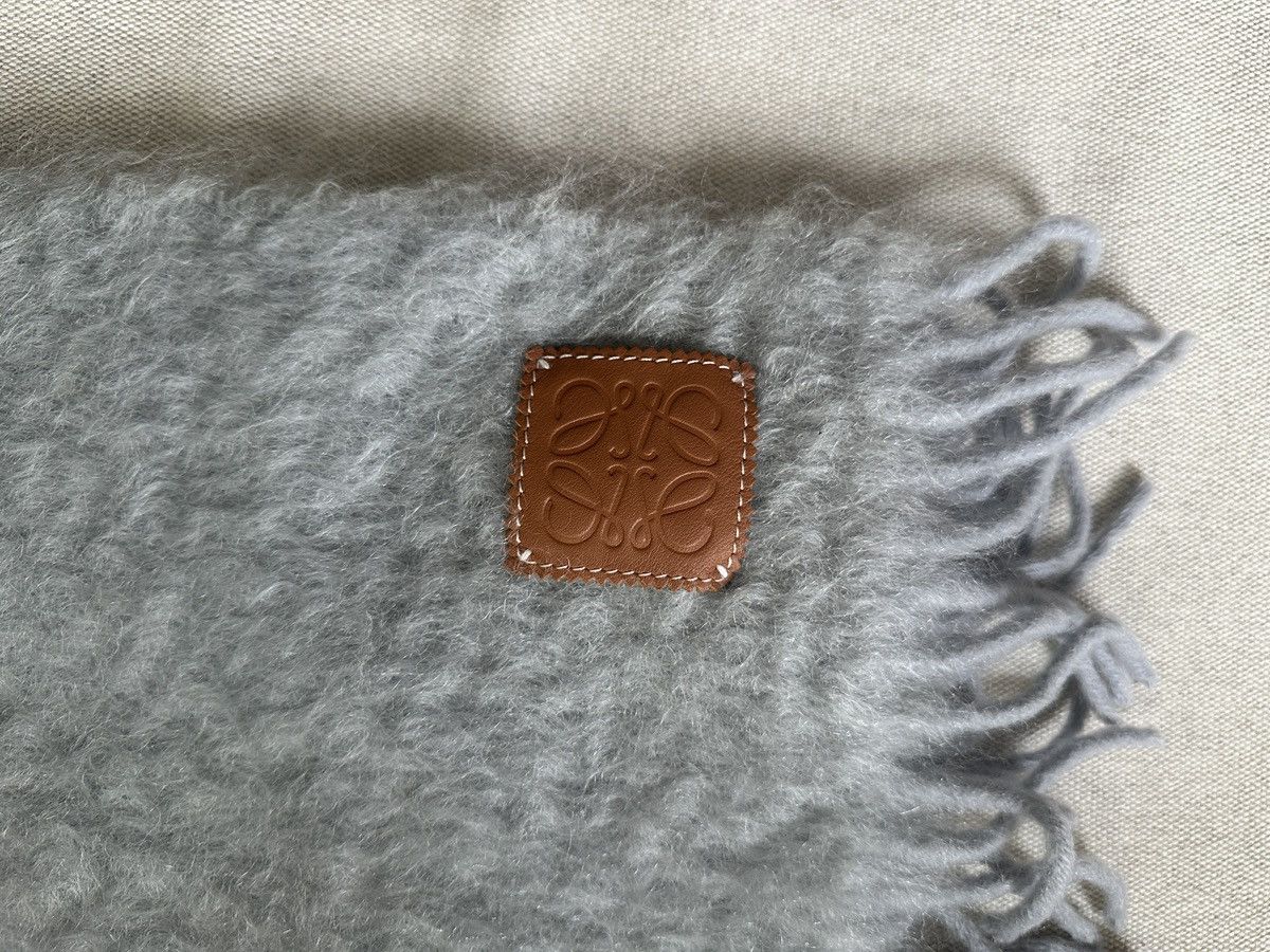 Loewe Loewe Fringe brushed mohair-blend scarf Size ONE SIZE - 3 Thumbnail