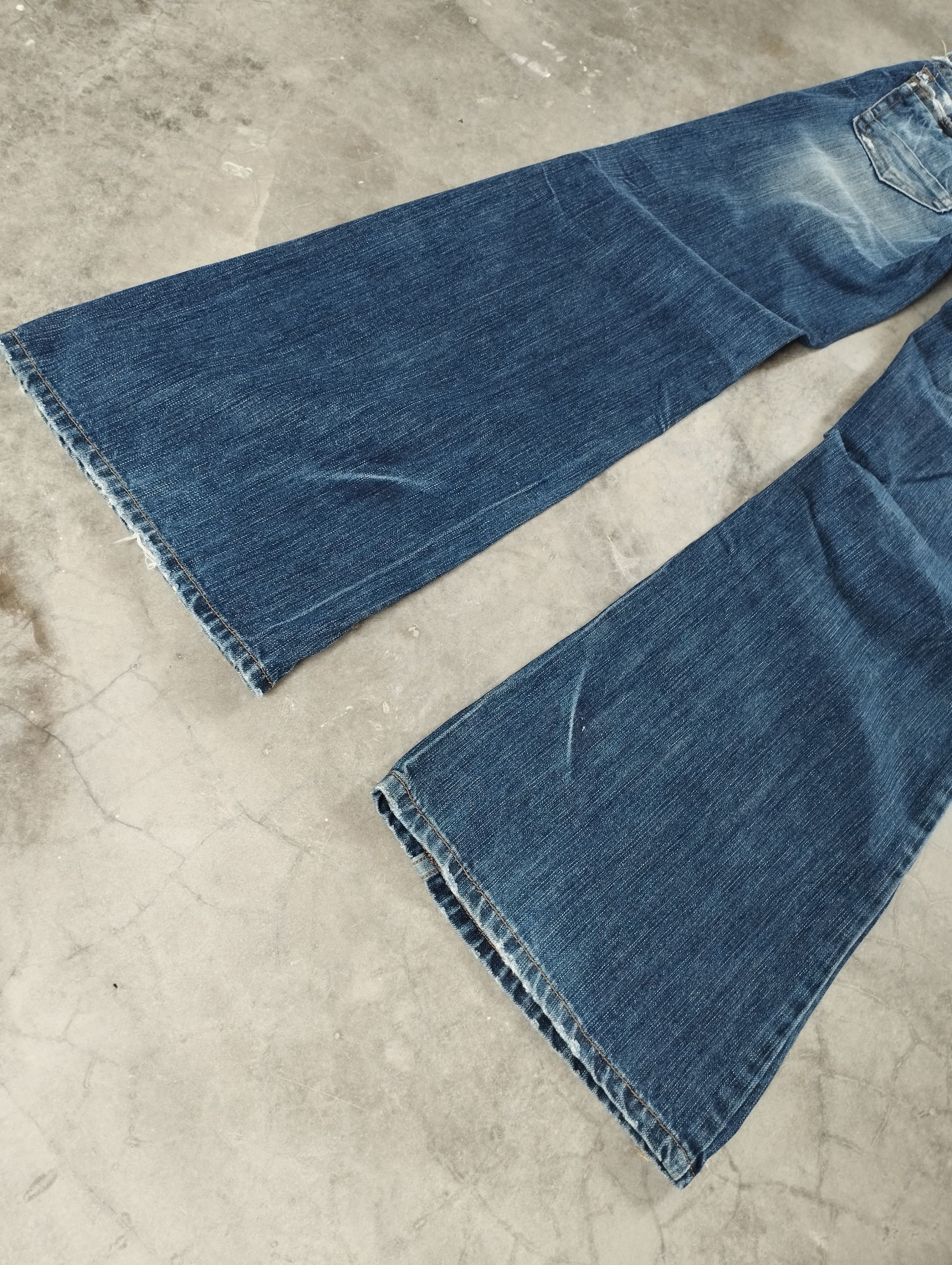 If Six Was Nine Super Flare Jeans Stone Wash Holic Bellbottom Bootcut Jeans Size US 27 - 5 Thumbnail