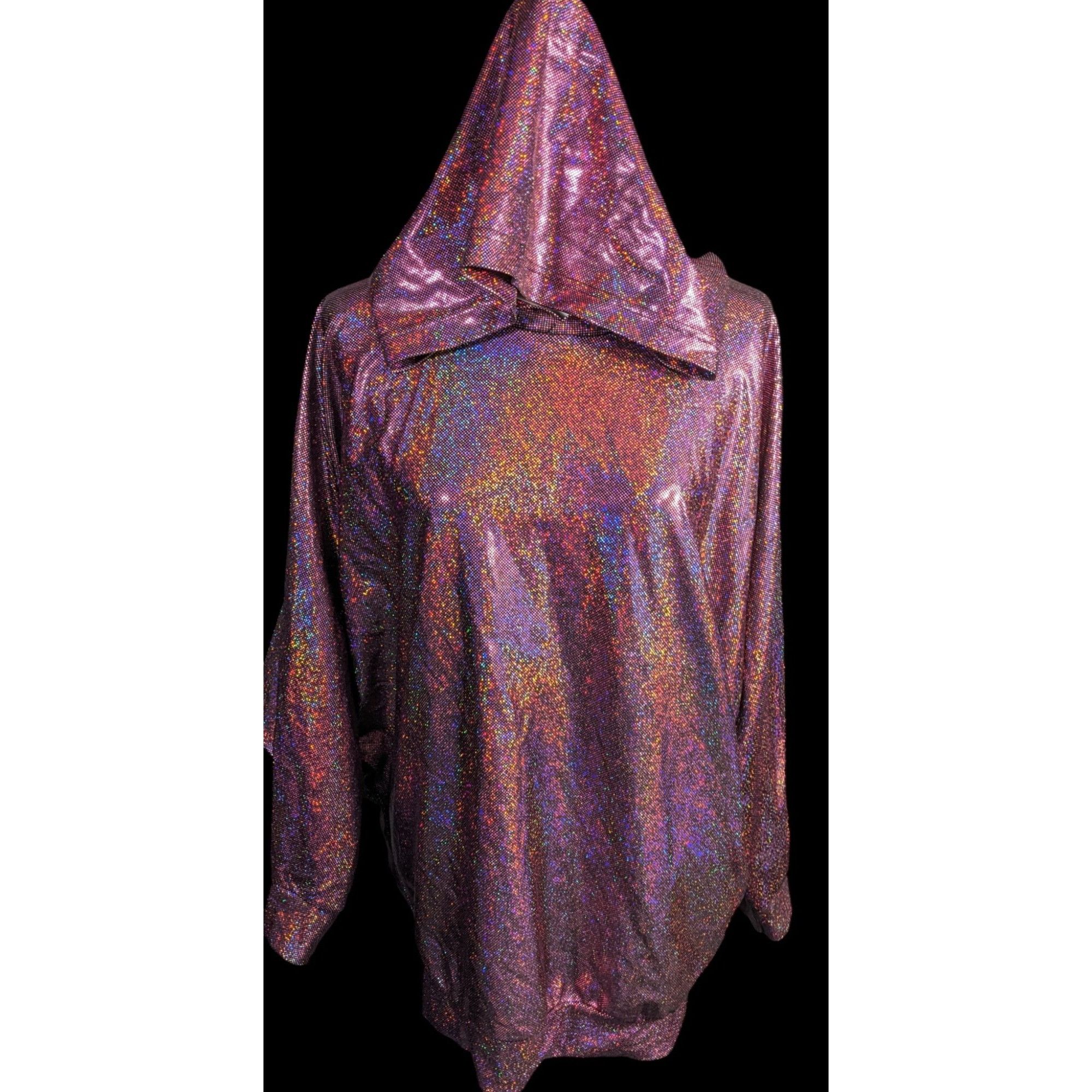 American Apparel American Apparel Pink Rainbow Prismatic Hooded Poncho With P Size ONE SIZE - 1 Thumbnail