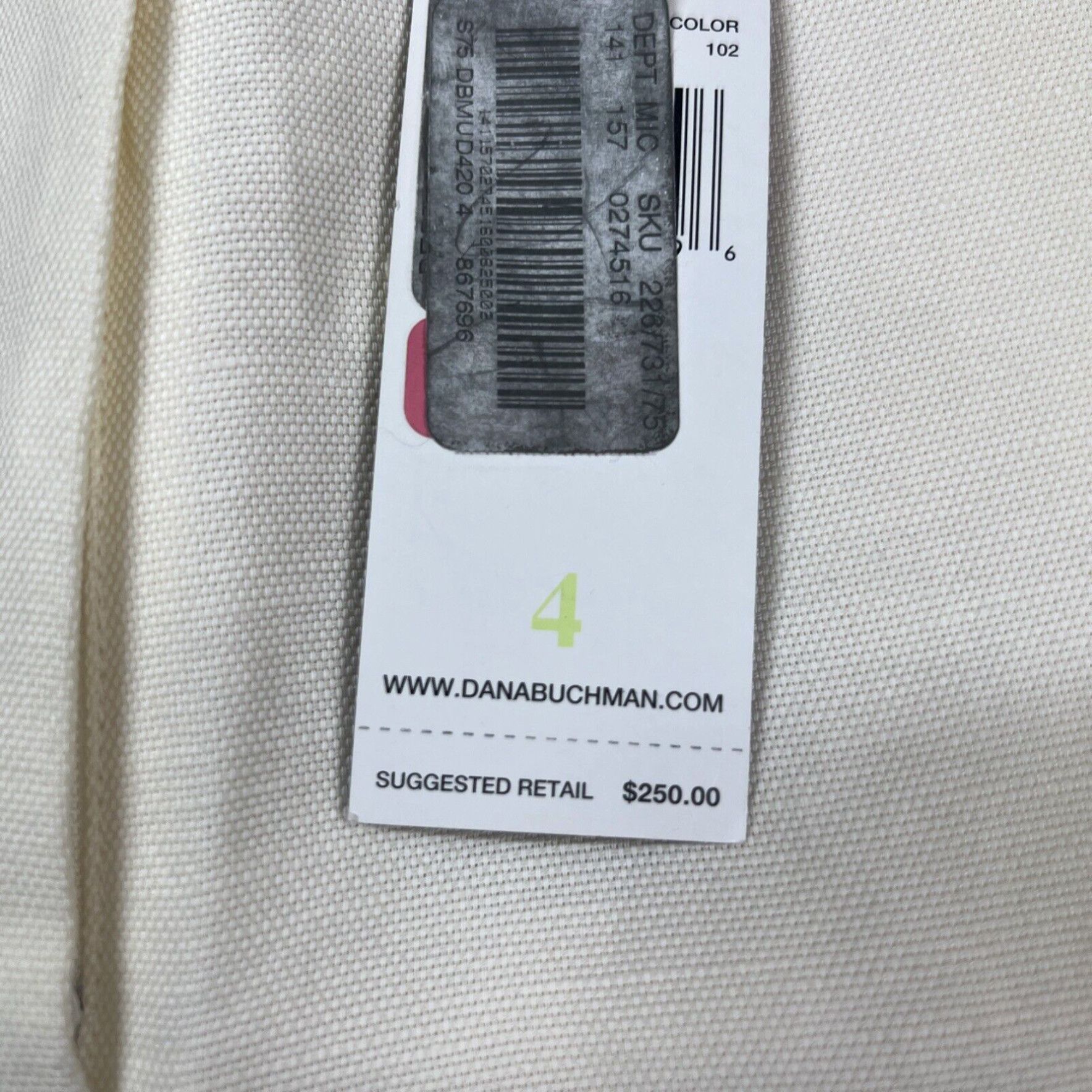 Vintage Dana Buchman Womens Pants size 4 Ivory Linen Blend Lined Pockets New 29x32 $250 Size 27" / US 4 / IT 40 - 5 Thumbnail