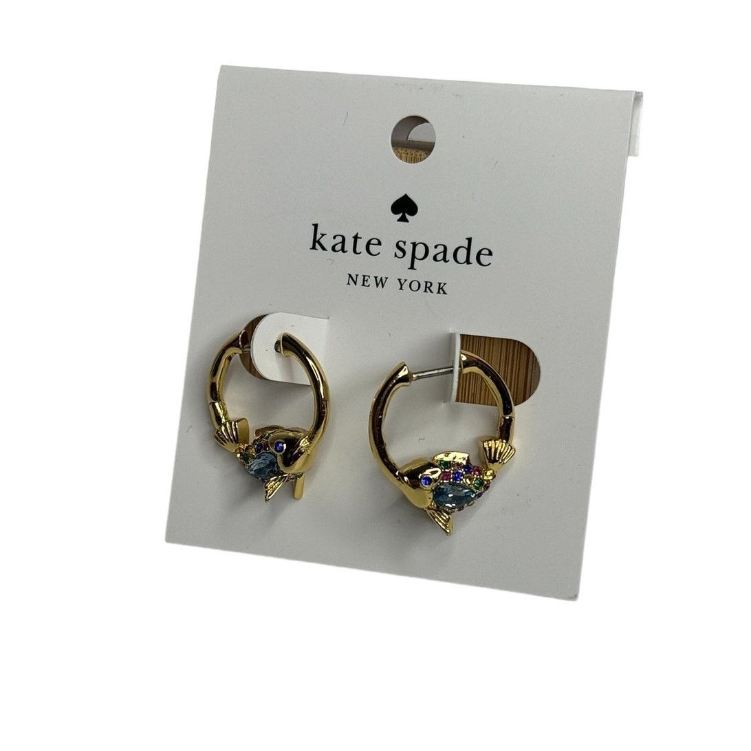 Kate Spade Kate Spade What A Catch Fish Huggies new woman earrings Size ONE SIZE - 1 Thumbnail