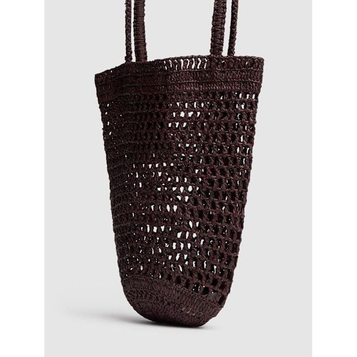 Chloe Chloe Summer Banana Panier Kohl Brown Raffia Shoulder Bag Ne Size ONE SIZE - 5 Thumbnail