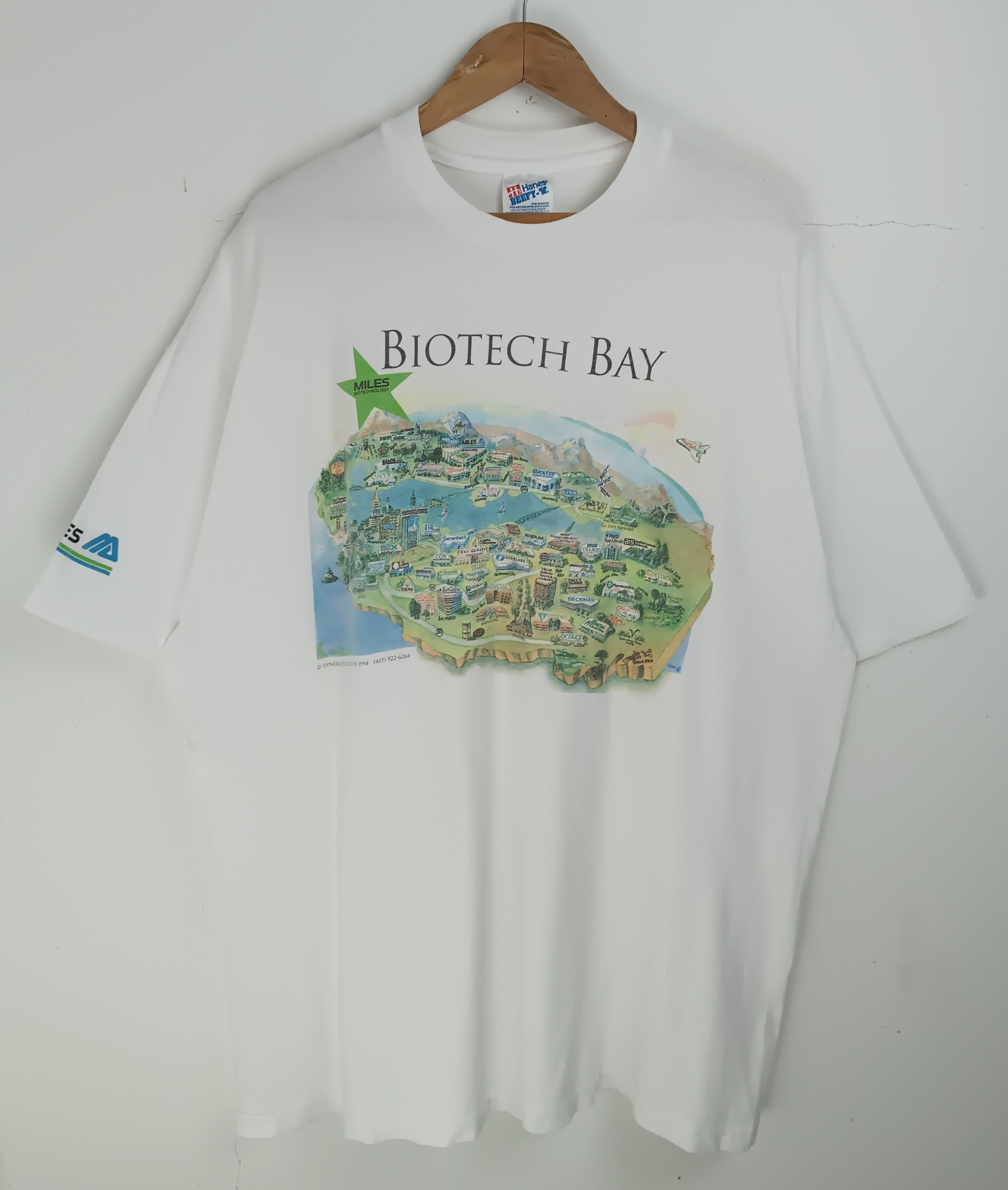 Vintage VINTAGE 90'S BIOTECH BAY NASA INDUSTRIAL VERY RARE TEE Size US XL / EU 56 / 4 - 3 Thumbnail