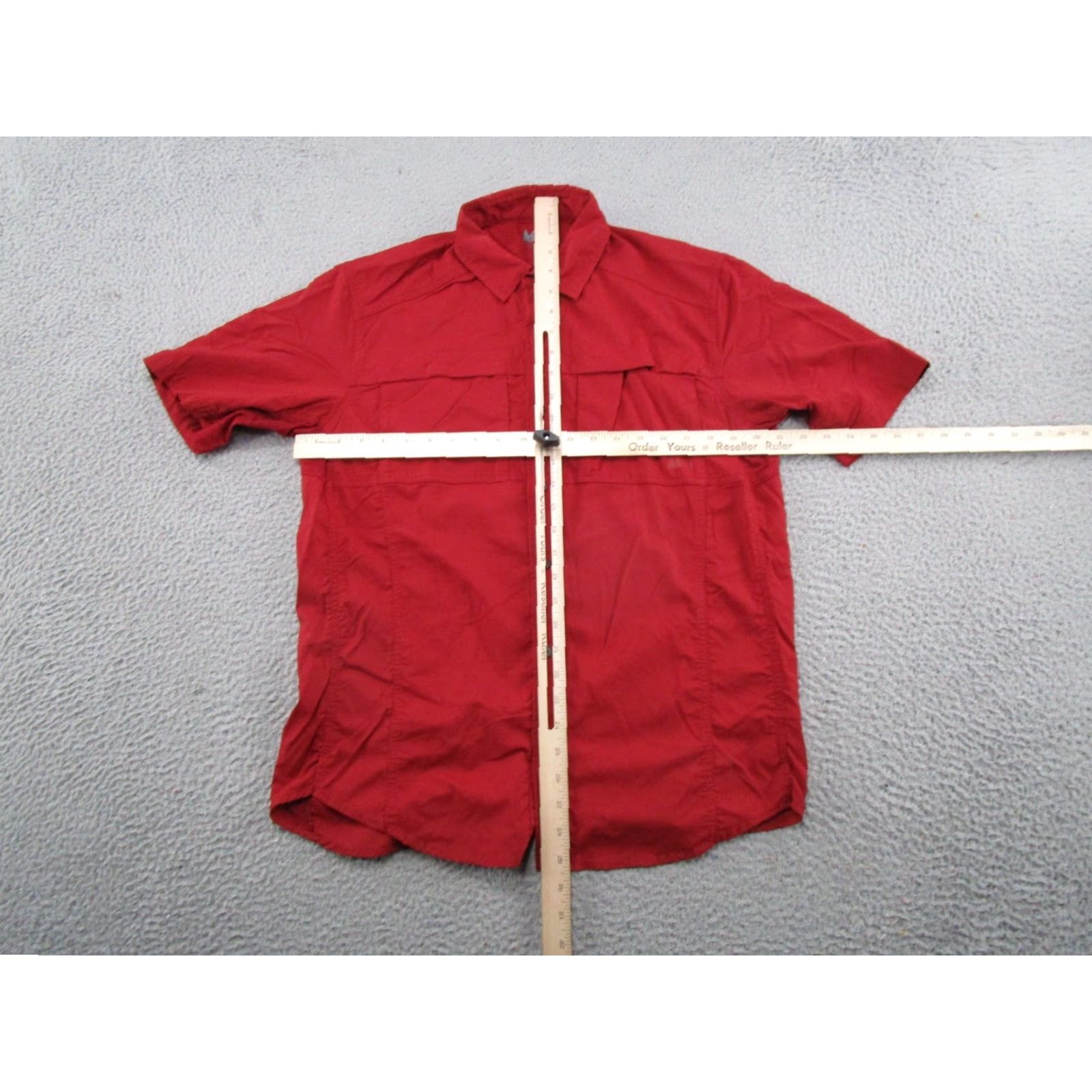 Vintage REI Shirt Mens M Button-Down Red Nylon Blend Pocket Vent Front Pocket Breathing Lightweight Outdoor Casual Beach Hiking Fishing 90s? Size US M / EU 48-50 / 2 - 6 Thumbnail