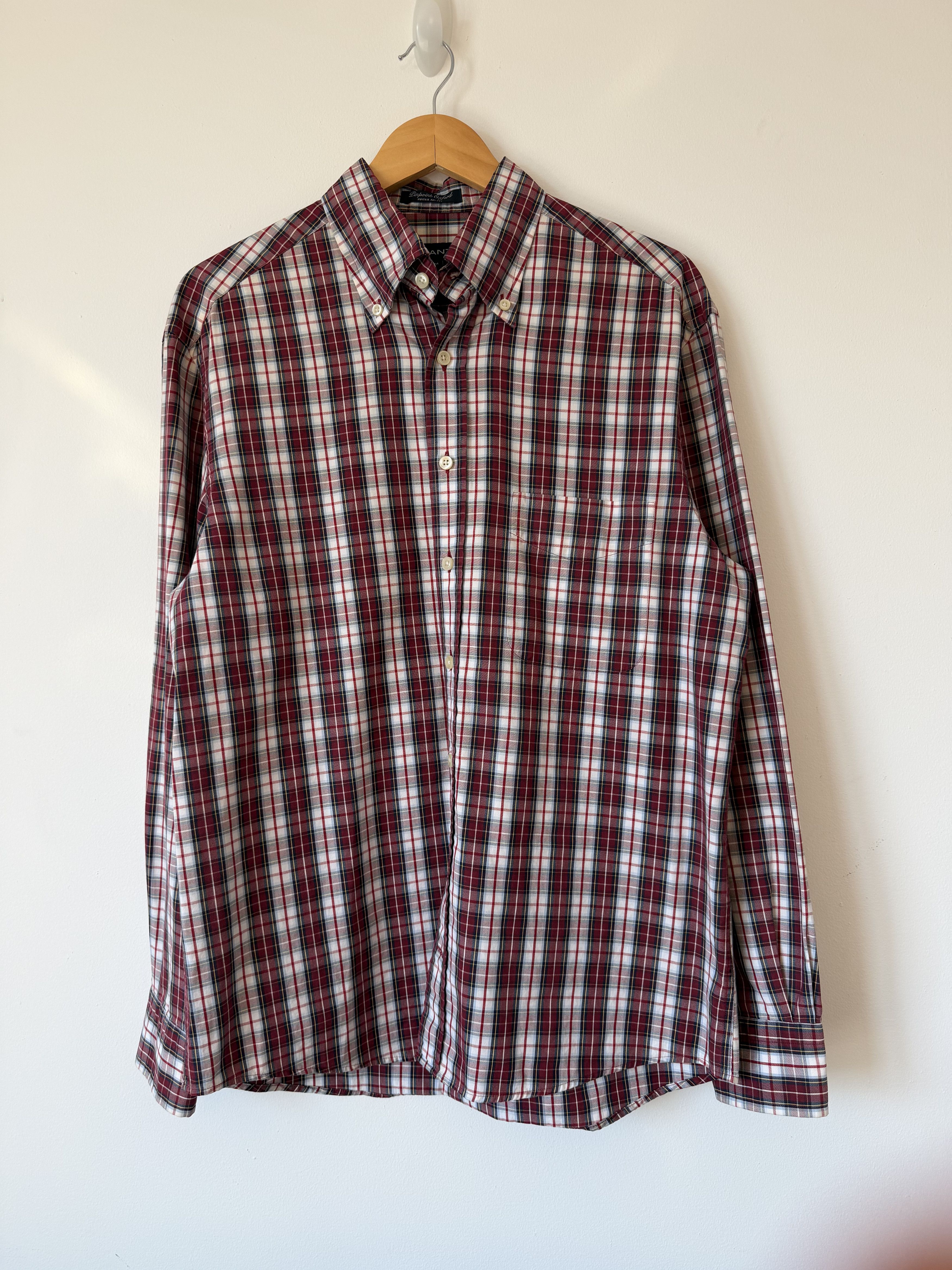 Gant GANT Rugger Plaid Button Down Shirt Medium Red Navy Size US M / EU 48-50 / 2 - 9 Thumbnail