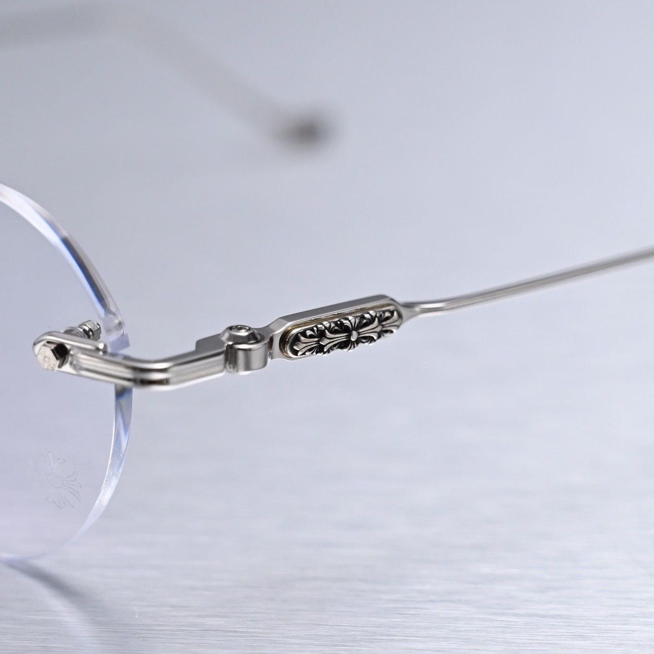 Chrome Hearts CHROME HEARTS SOFFFFFFFFERS I SHINY SILVER GLASSES Size ONE SIZE - 3 Thumbnail