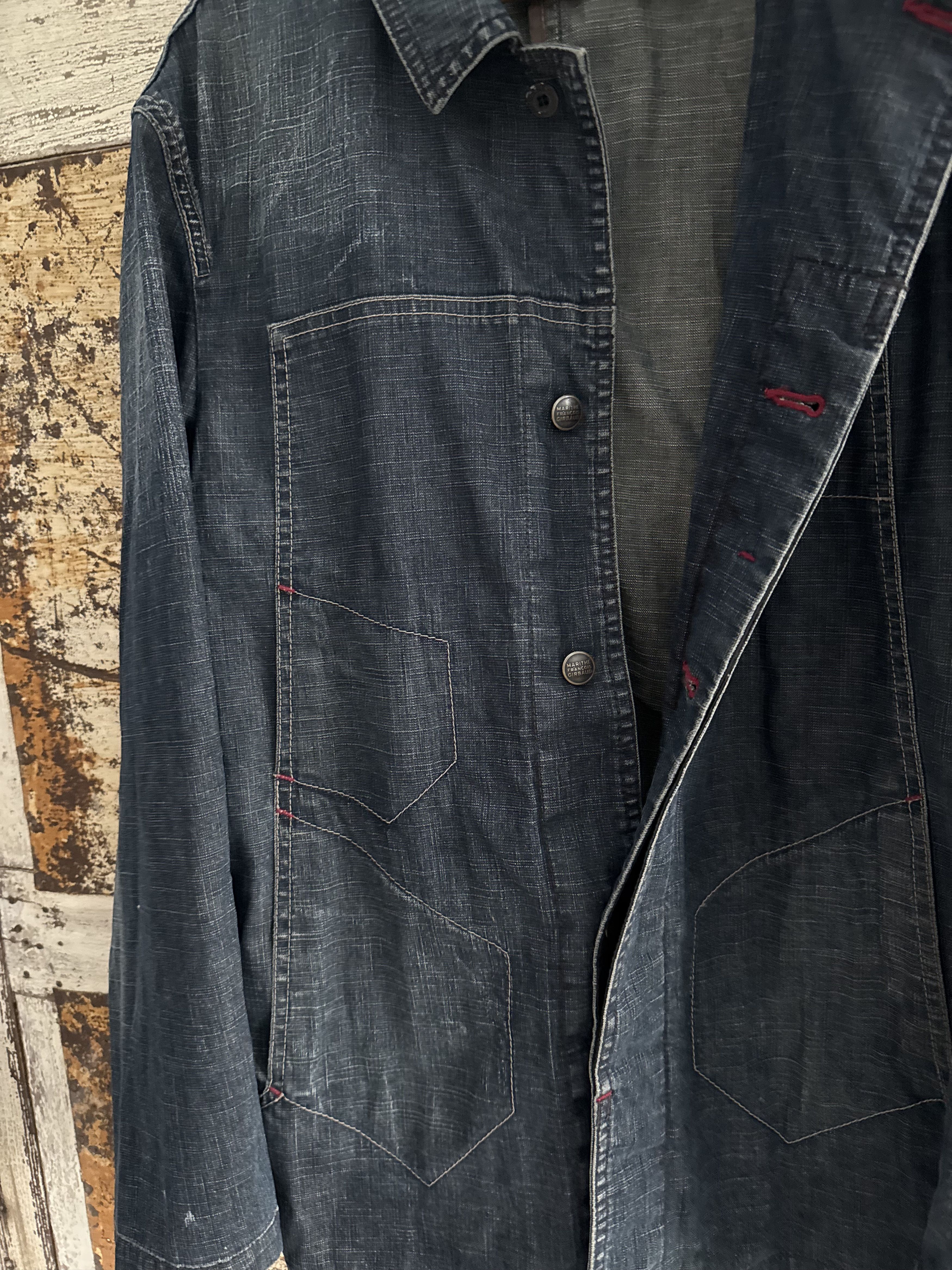 Marithe + Francois Girbaud Vintage 90's Marithe Francois Girbaud Workers Denim Jacket Size US M / EU 48-50 / 2 - 3 Thumbnail