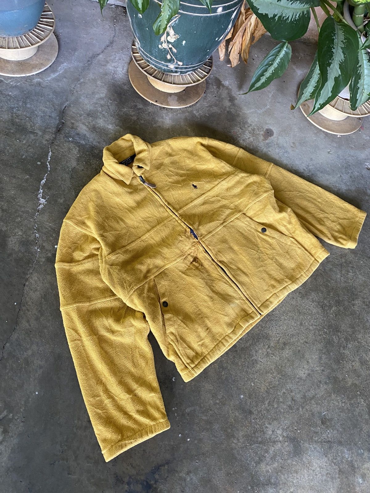 Polo Ralph Lauren VTG Mustard Polo Ralph Lauren Fleece Polartec faded Z4 Size US XL / EU 56 / 4 - 10 Thumbnail