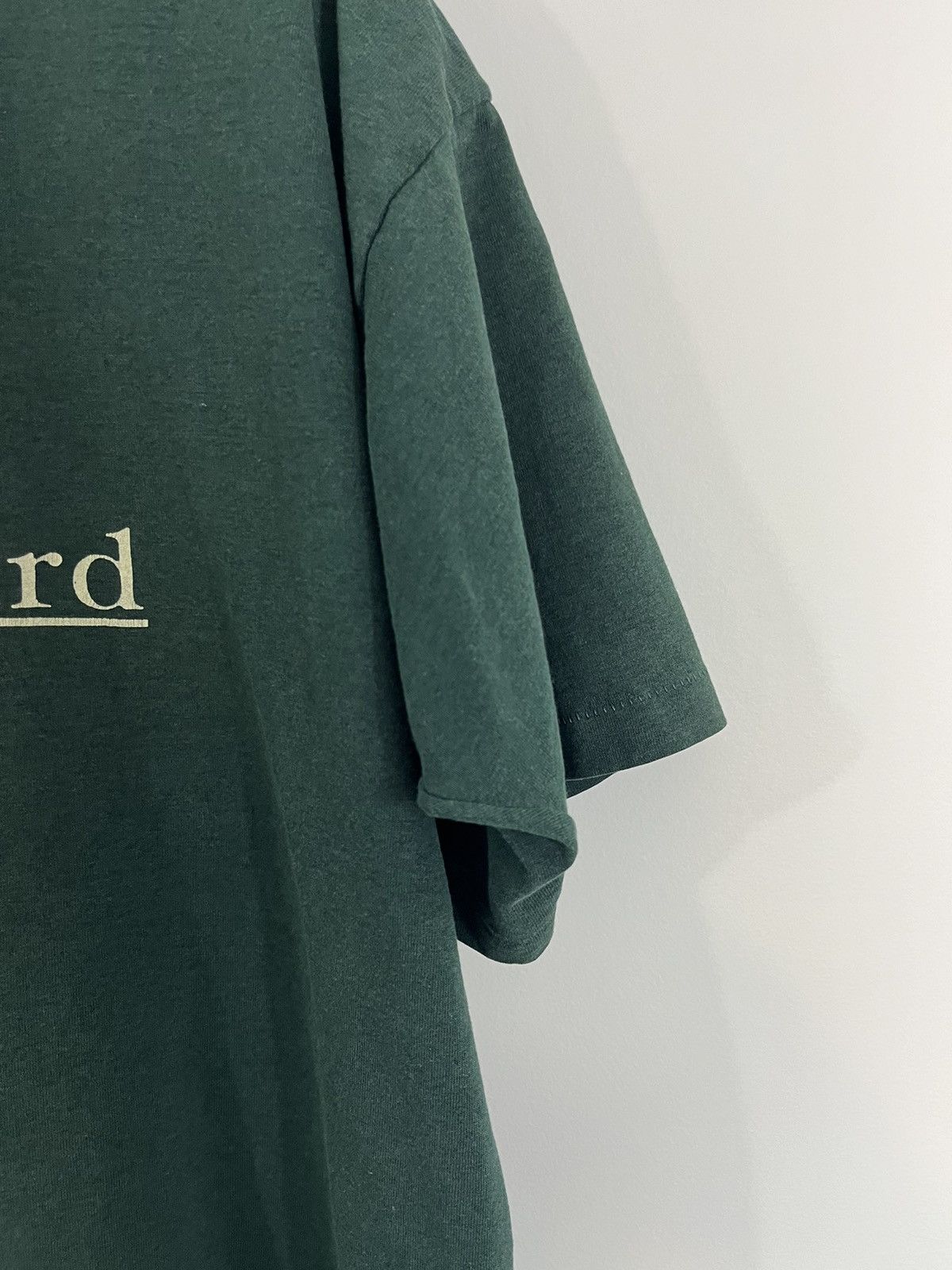 Vintage Single Stitch Text Faded Green Tee Size US XL / EU 56 / 4 - 4 Thumbnail