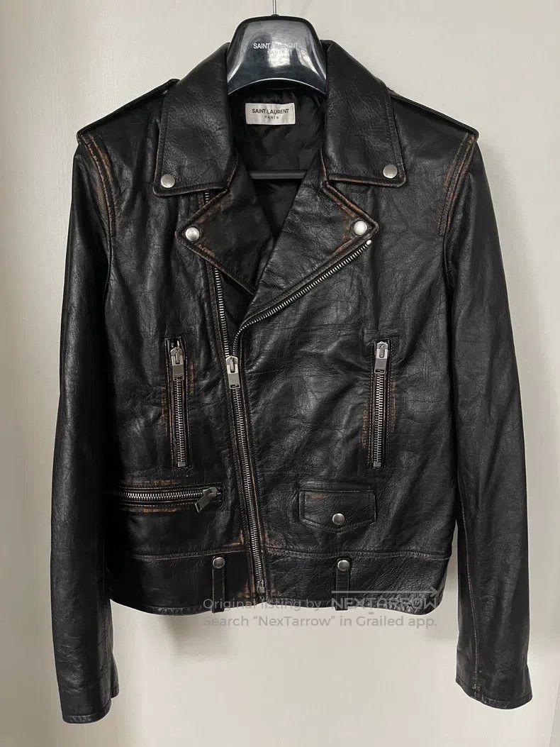 Saint Laurent Paris Saint Laurent Paris Leather Biker Jacket Size US M / EU 48-50 / 2 - 2 Thumbnail