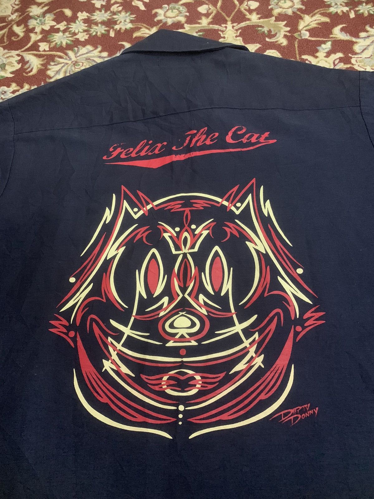 Felix 90s FELIX THE CAT WORKWEAR BUTTON UP SHIRT Size US XL / EU 56 / 4 - 5 Thumbnail