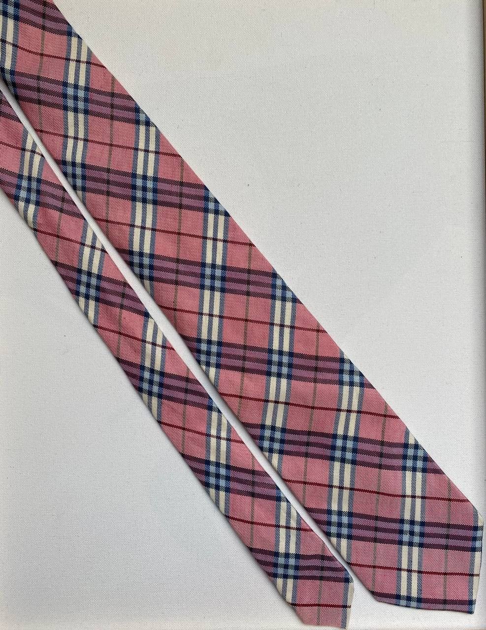 Burberry Burberry London luxury nova check tie pink linen/silk Size ONE SIZE - 4 Thumbnail