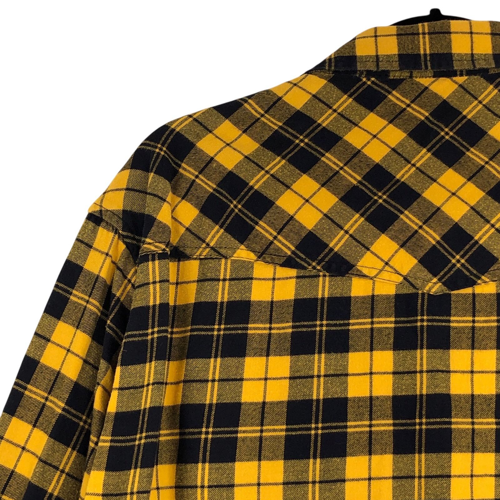 Diesel Diesel Sz XXL Shirt Flannel East Long Chk Yellow Black Snaps Size US XXL / EU 58 / 5 - 13 Thumbnail