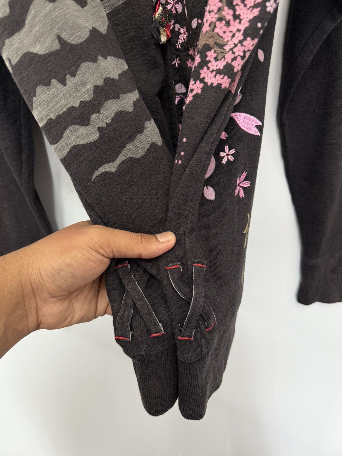 Japanese Brand 🇯🇵 Japan Sukajan Sakura Printed Style Sweat Zipper Hoodie Size US M / EU 48-50 / 2 - 6 Thumbnail