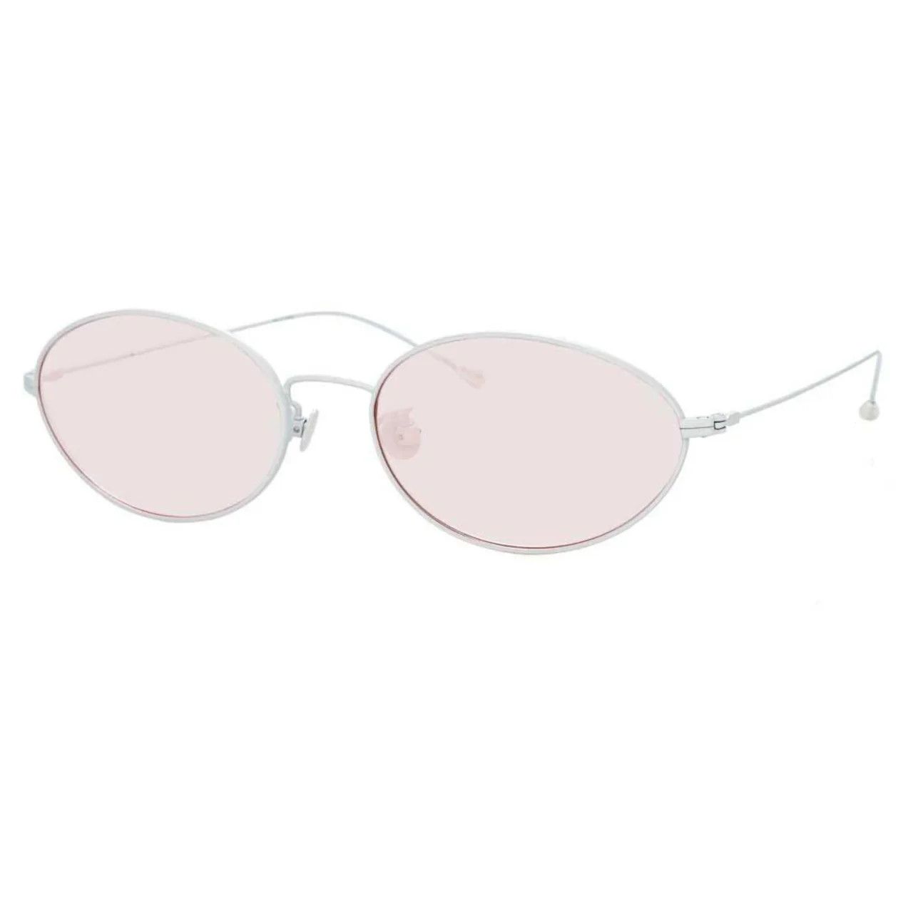 Ann Demeulemeester Ann Demeulemeester Pink Lenses Silver Oval Metal Sunglasses Size ONE SIZE - 1 Thumbnail