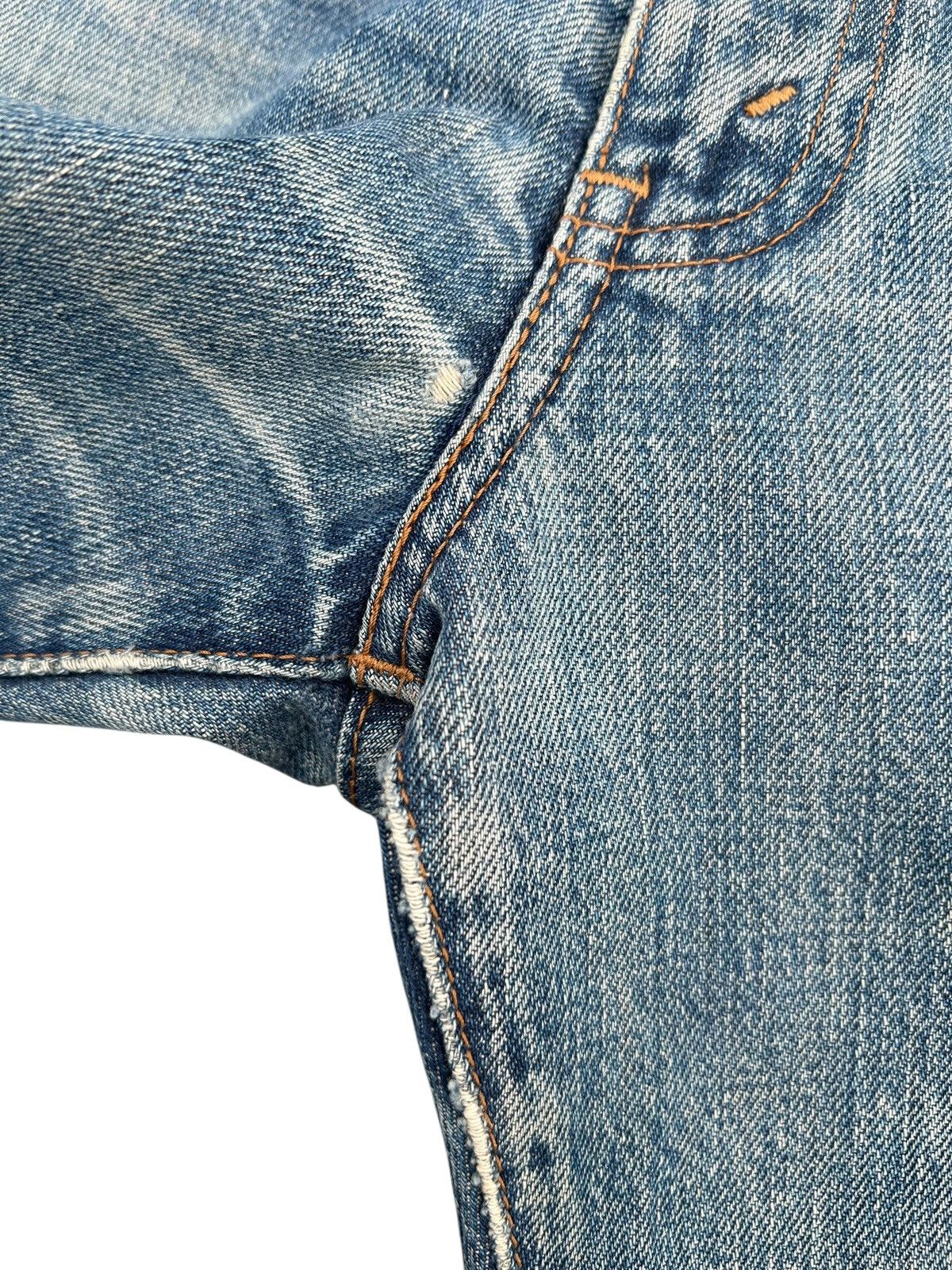 Kapital Thrashed Vintage Levis big E Selvedge Denim Jeans Size US 30 / EU 46 - 11 Thumbnail