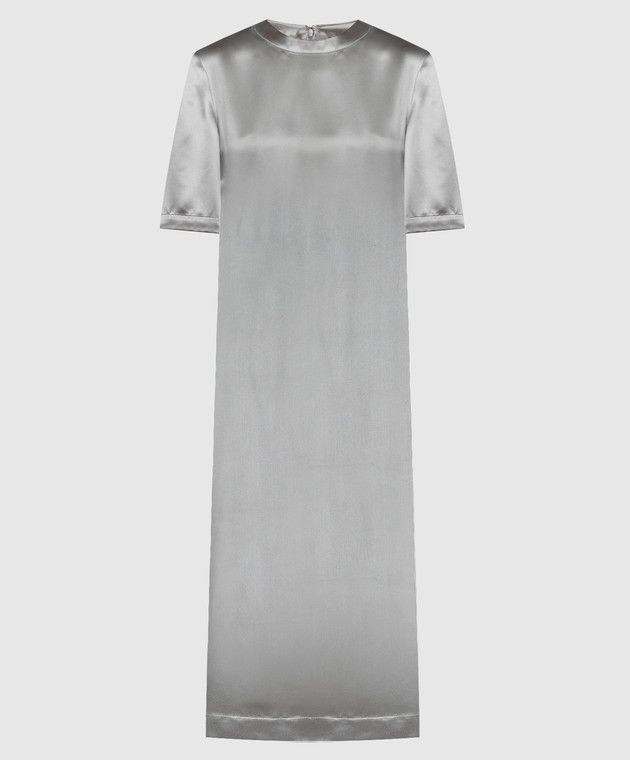 Loulou de Saison o1s22i1n1024 Tuga Silk Maxi Dress in Grey Size XS / US 0-2 / IT 36-38 - 1 Thumbnail