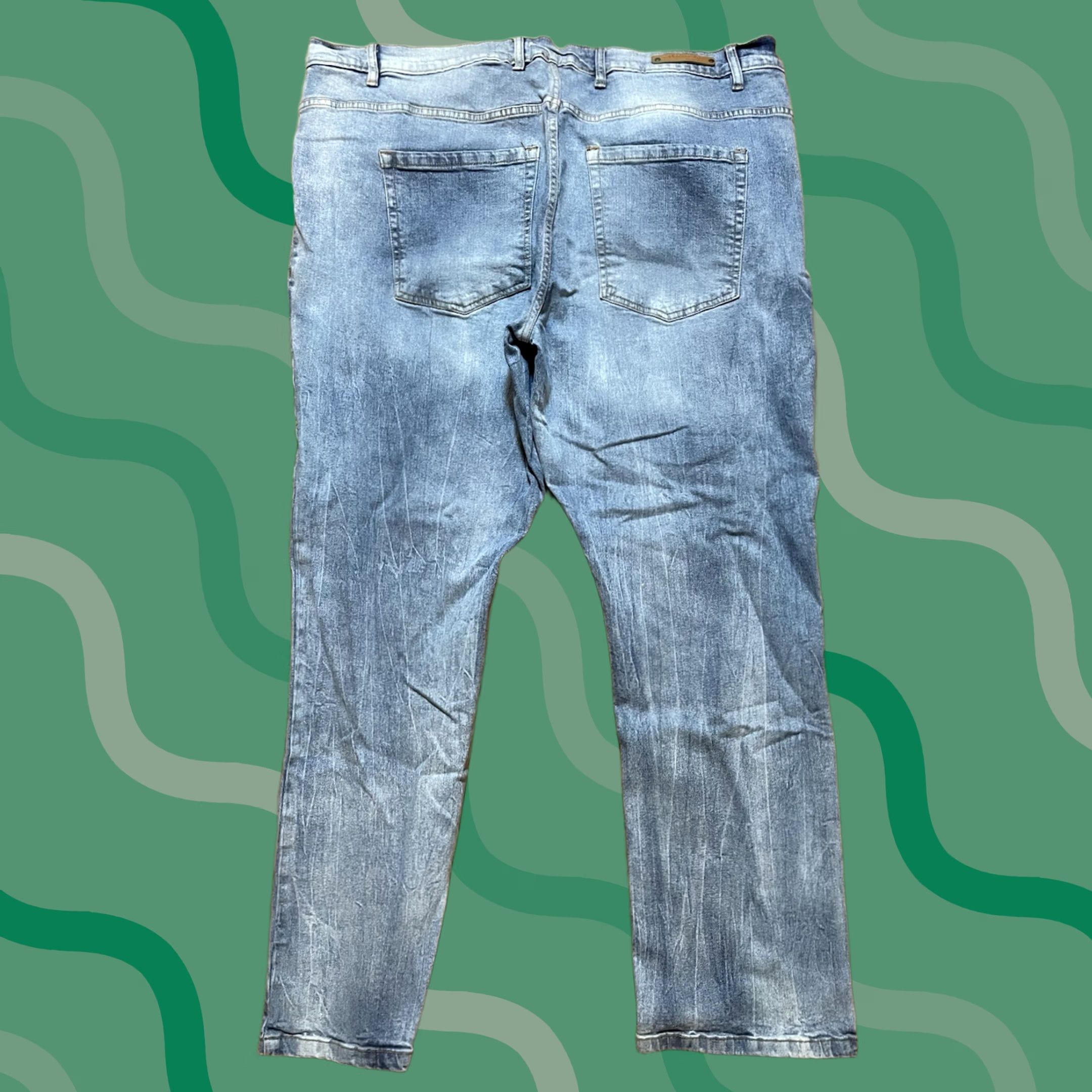 Vintage Evolution Mens Denim Skinny Jeans Size 50 Black Pocket Detail Size US 34 / EU 50 - 1 Thumbnail
