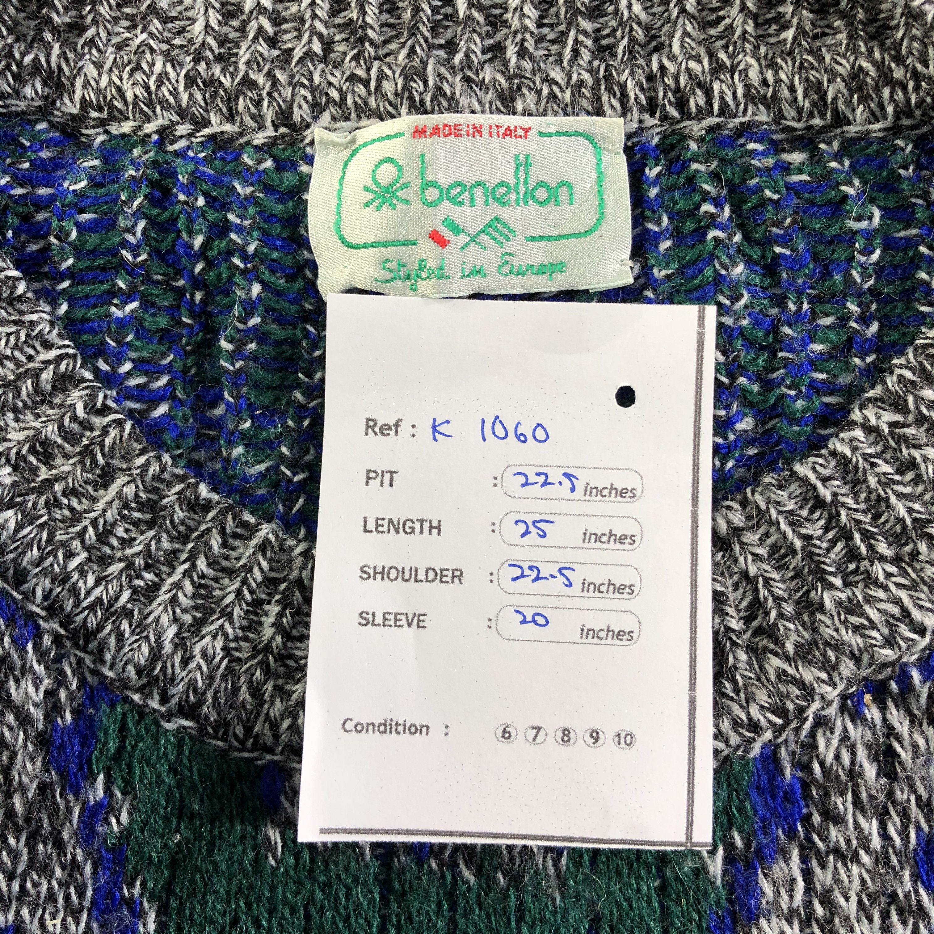 Benetton Vintage Benetton Knit Sweatshirt K1060 Size US M / EU 48-50 / 2 - 5 Thumbnail