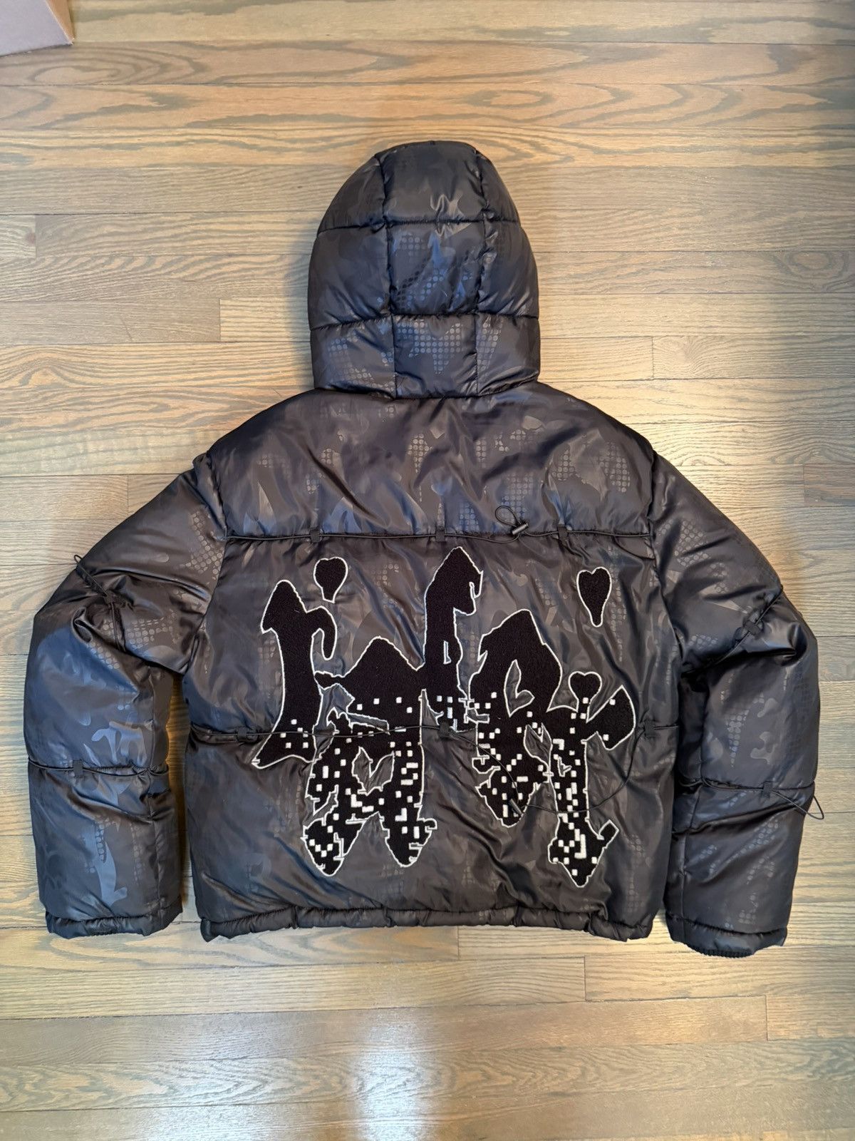 Racer Worldwide Racer Worldwide - Black Camo Puffer Jacket - Size Large Size US L / EU 52-54 / 3 - 1 Thumbnail