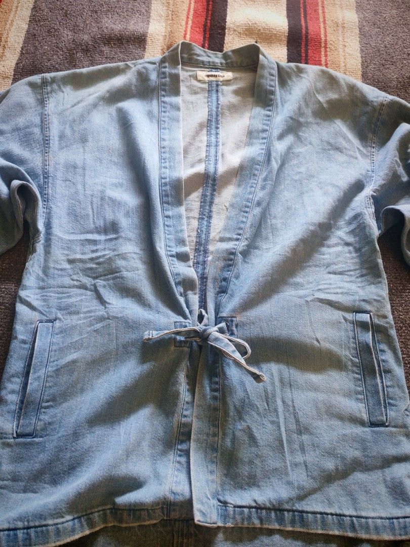 monkey time Monkey Time Denim Kimono Jacket by United Arrows Japan Size US S / EU 44-46 / 1 - 4 Thumbnail