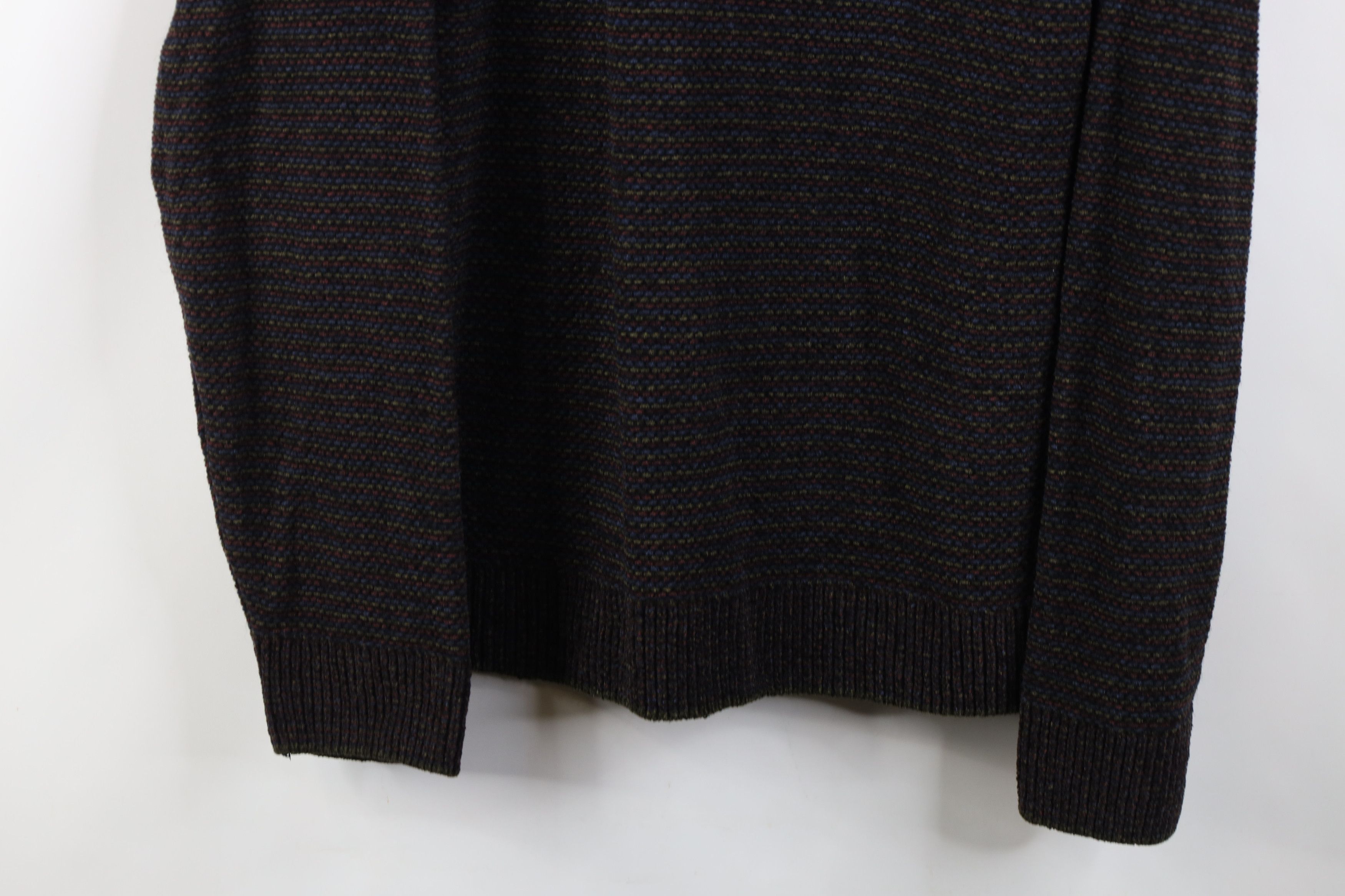 Vintage Vintage 90s Streetwear Striped Knit Fleece Crewneck Sweater Size US XL / EU 56 / 4 - 3 Thumbnail