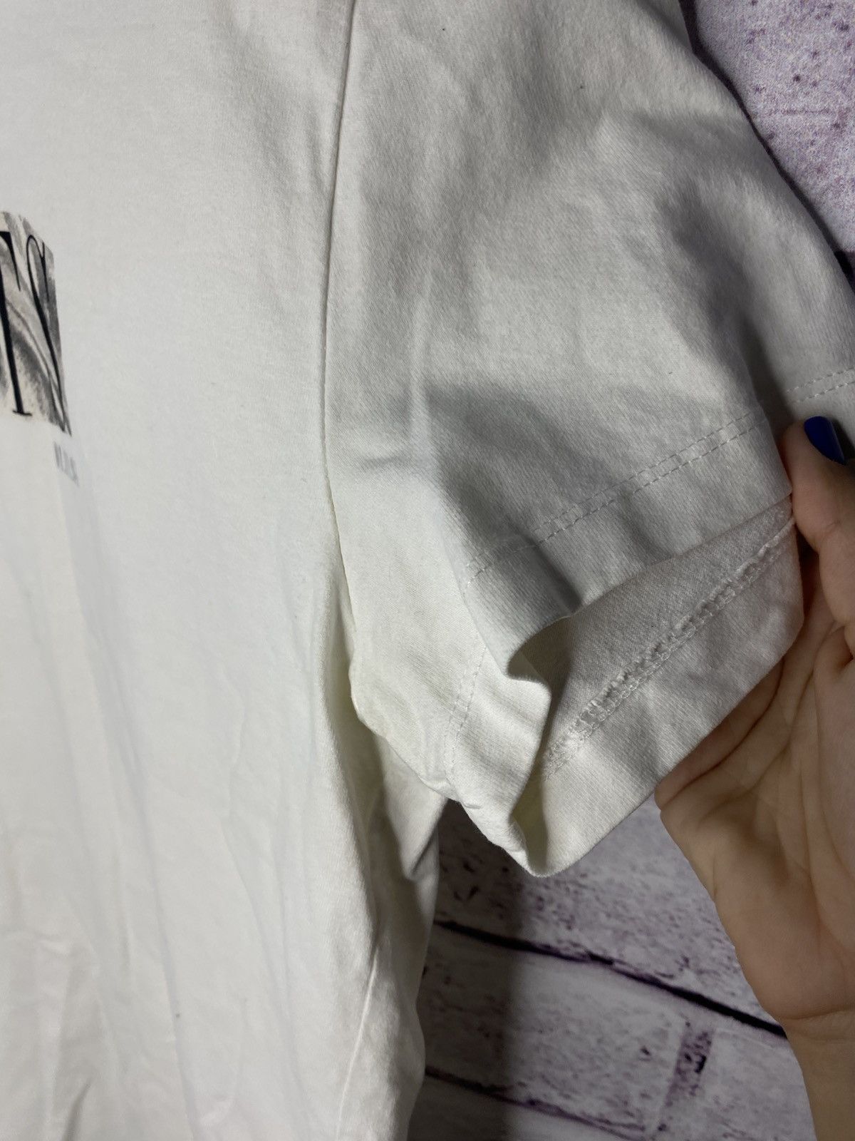 Allsaints Mens Vintage Allsaints Japanese Double Logo White T- Shirt Size US M / EU 48-50 / 2 - 5 Thumbnail