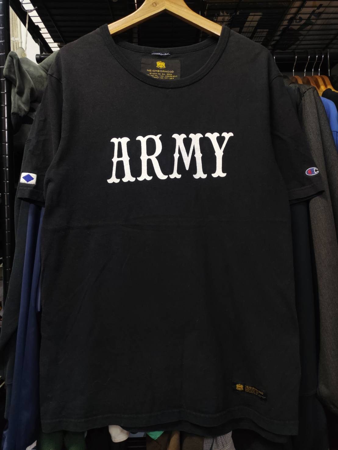 Neighborhood Neighborhood x MDNS Madness " ARMY " Champion T-Shirt Size US L / EU 52-54 / 3 - 2 Thumbnail
